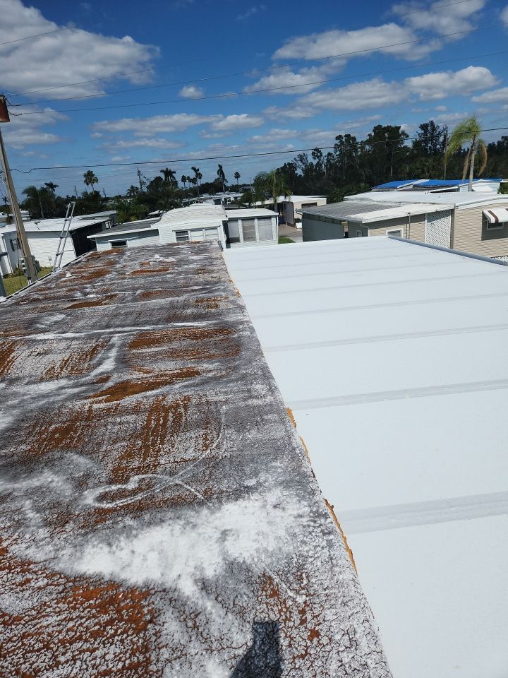 Tropical 924 100% Silicone Roof Coating Repair using Acrylic Resin by Morton Roofing, Inc.