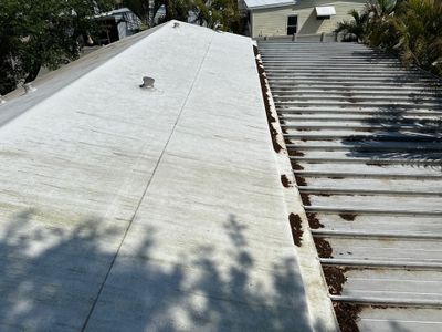 TPO Membrane & Metal Roof Cleaning + Gutter Cleaning in Fisherman’s Cove RV Park, Terra Ceia, FL | Sunshine AquaWash