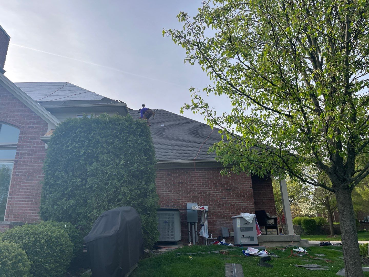 Residential Roofing Installation using GAF Timberline HDZ Weathered Wood by Nitro Roofing and Construction
