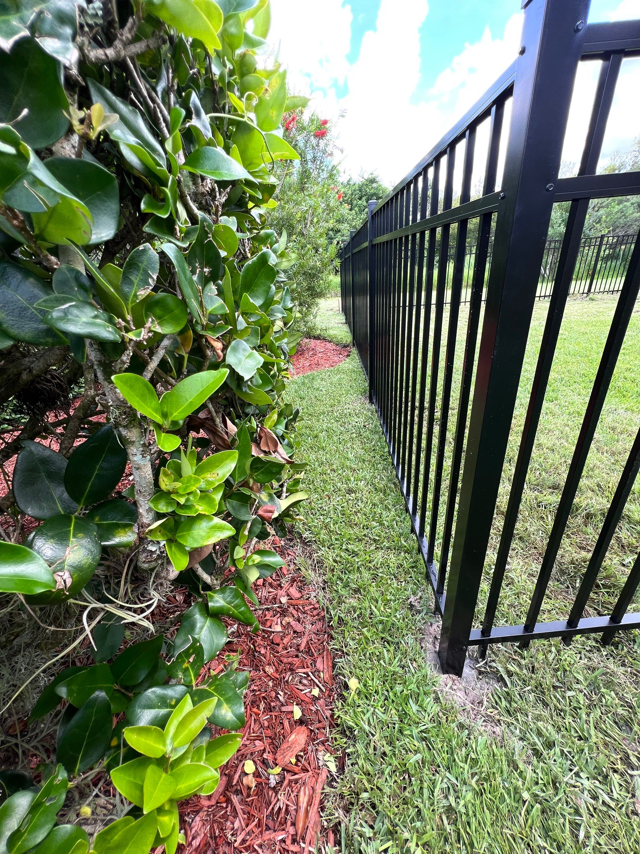 Black Aluminum Fence Installation in Bradenton, FL by Asap fence and gates, LLC