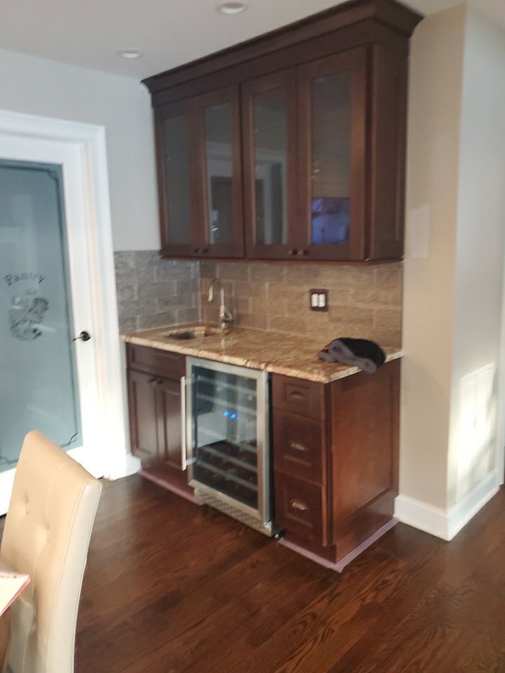 Kitchen Cabinets Refinished in Kendall Charcoal HC-166  by Spectrum Painting, LLC