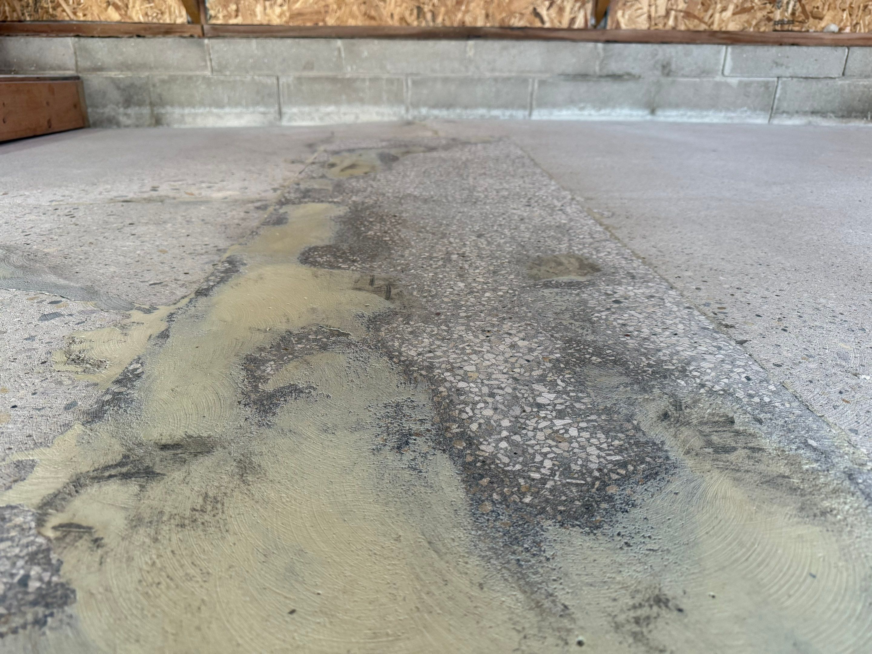 Multi-Colored Epoxy Garage Floor Coating and Concrete Stair Restoration by Select Painting, Coatings & Garage Cabinets