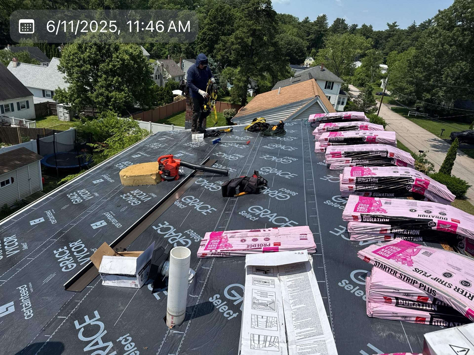 Roof Replacement in Manchester, NH | Owens Corning Teak Shingles & Structural Decking Repairs by Compass exteriors
