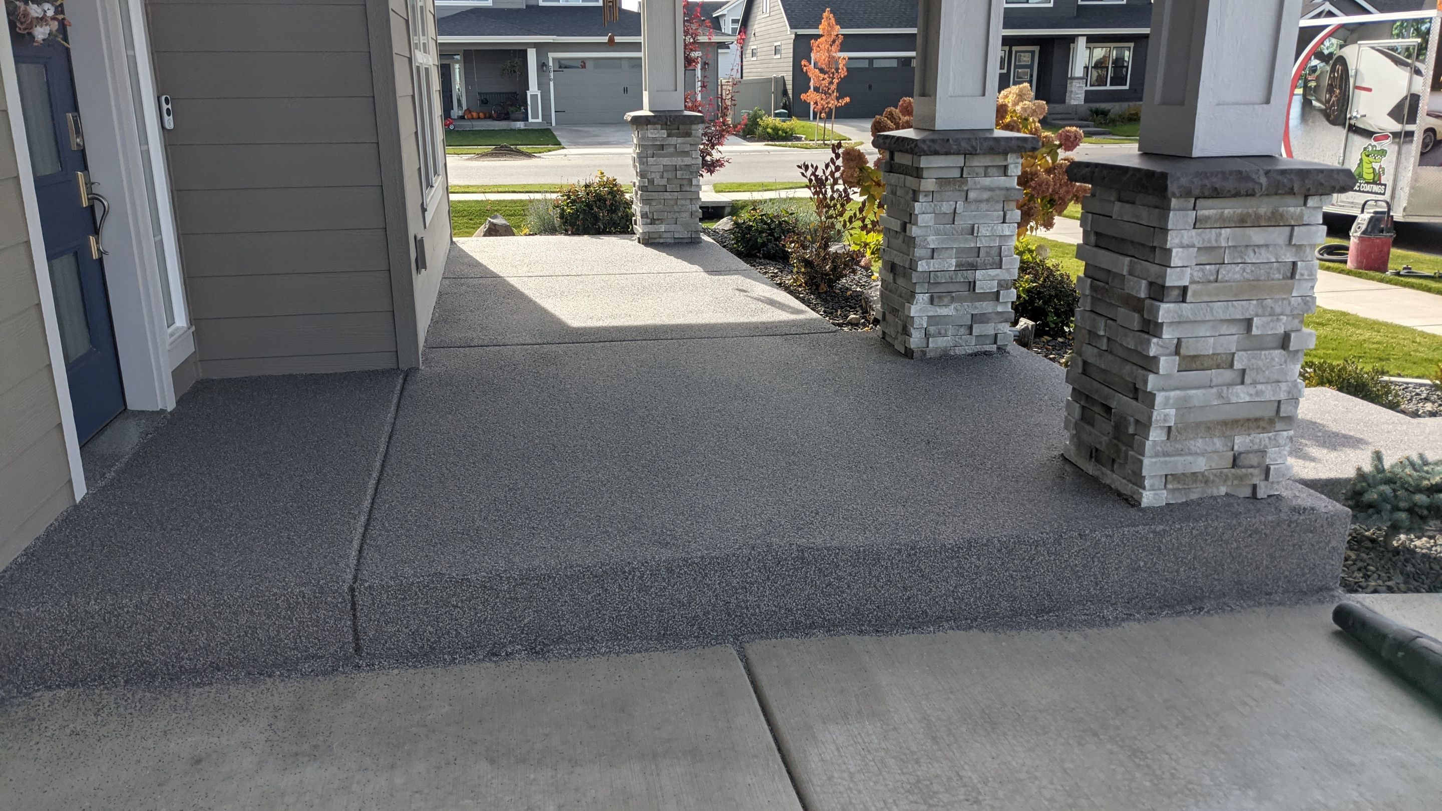 Patio and Walkway using Croc Custom Color 1/8" Chip by Croc Coatings, LLC
