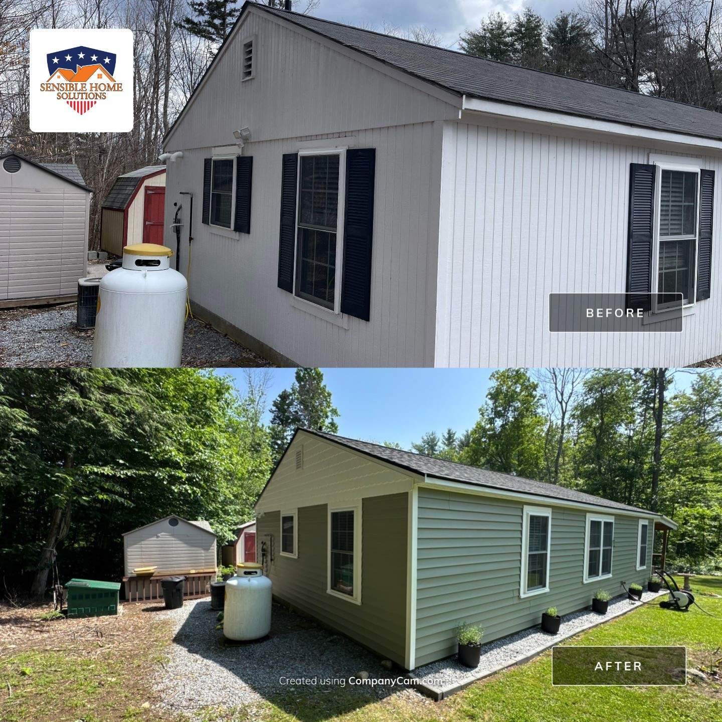  Home’s Look with Custom Siding & Trim – A Repeat Customer’s Dream! by Sensible Home Solutions
