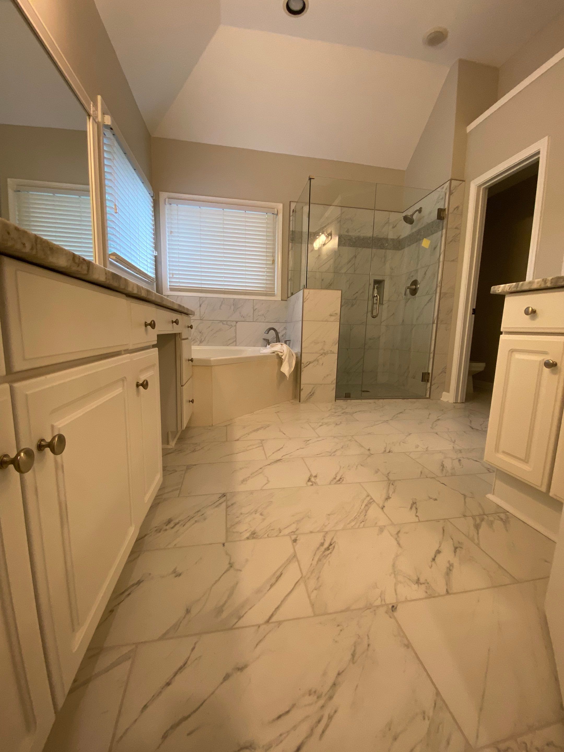 Master Bathroom Remodel and Tile Upgrade in Woodstock Georgia by Swift Home Renovations