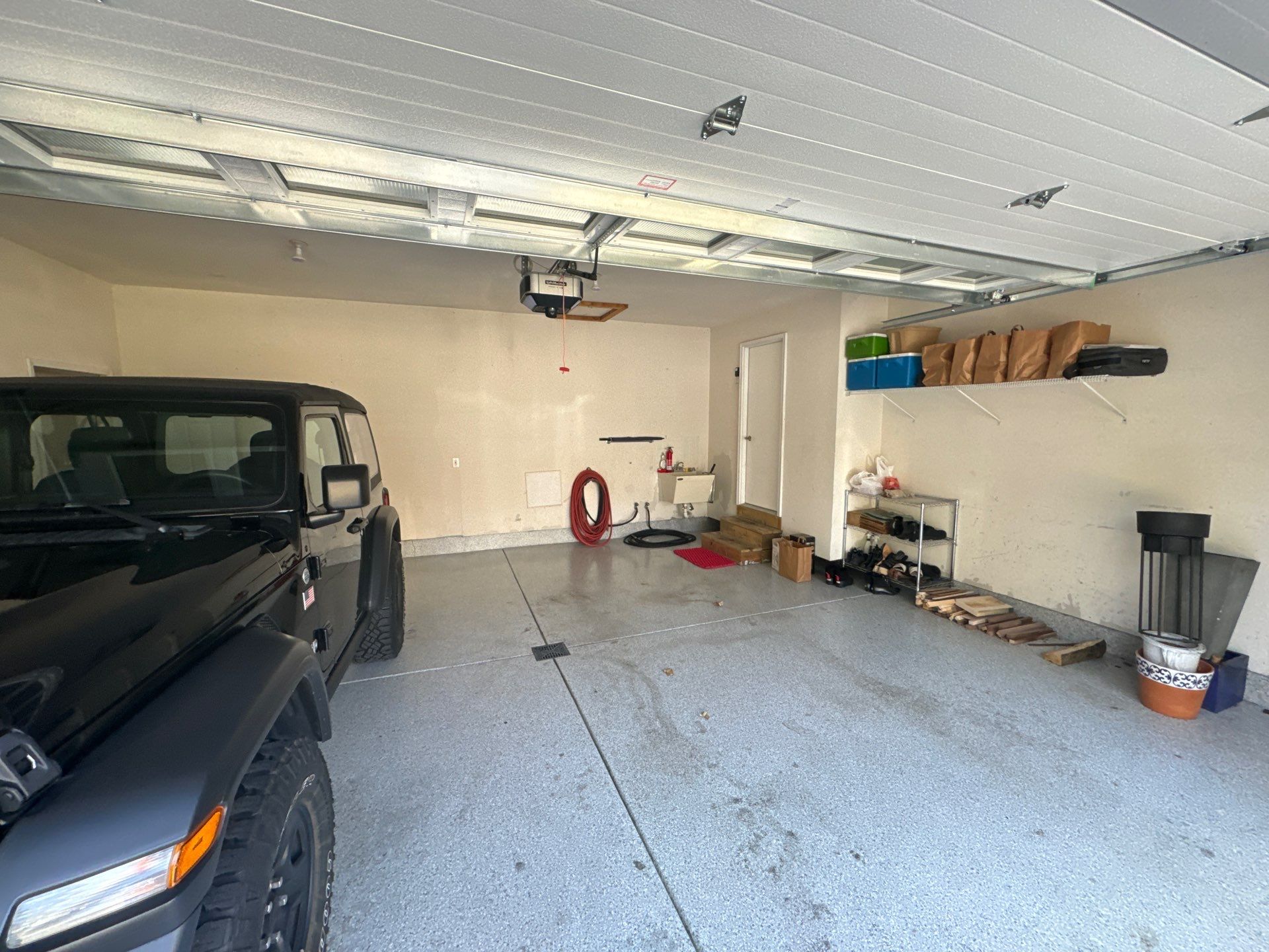 Garage dry wall repair/ re-texture, re-paint by Gordon Painting