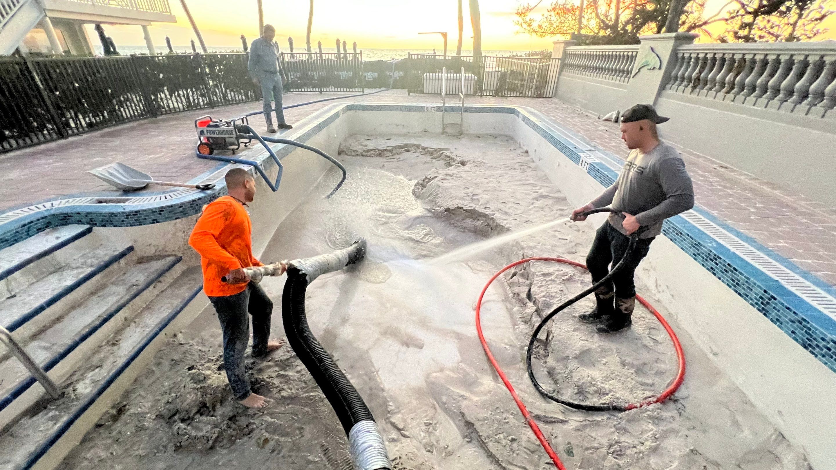 Naples Resort Pool Cleanout and Stormwater System Maintenance by Don Mar, Inc. Storm Water Solutions