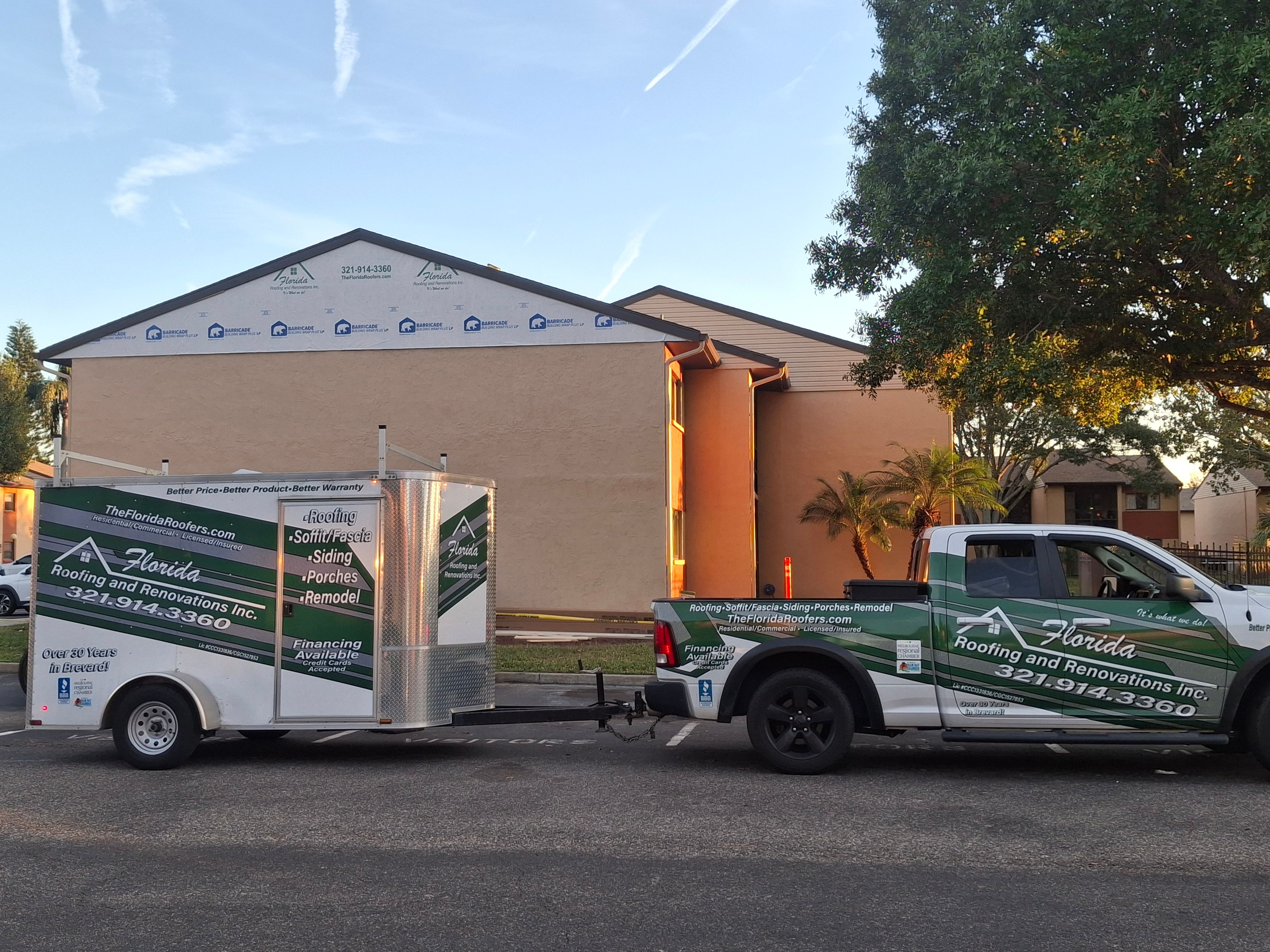 Multi-Family Roof Replacement and Siding Installation in Melbourne by Florida Roofing and Renovations Inc.