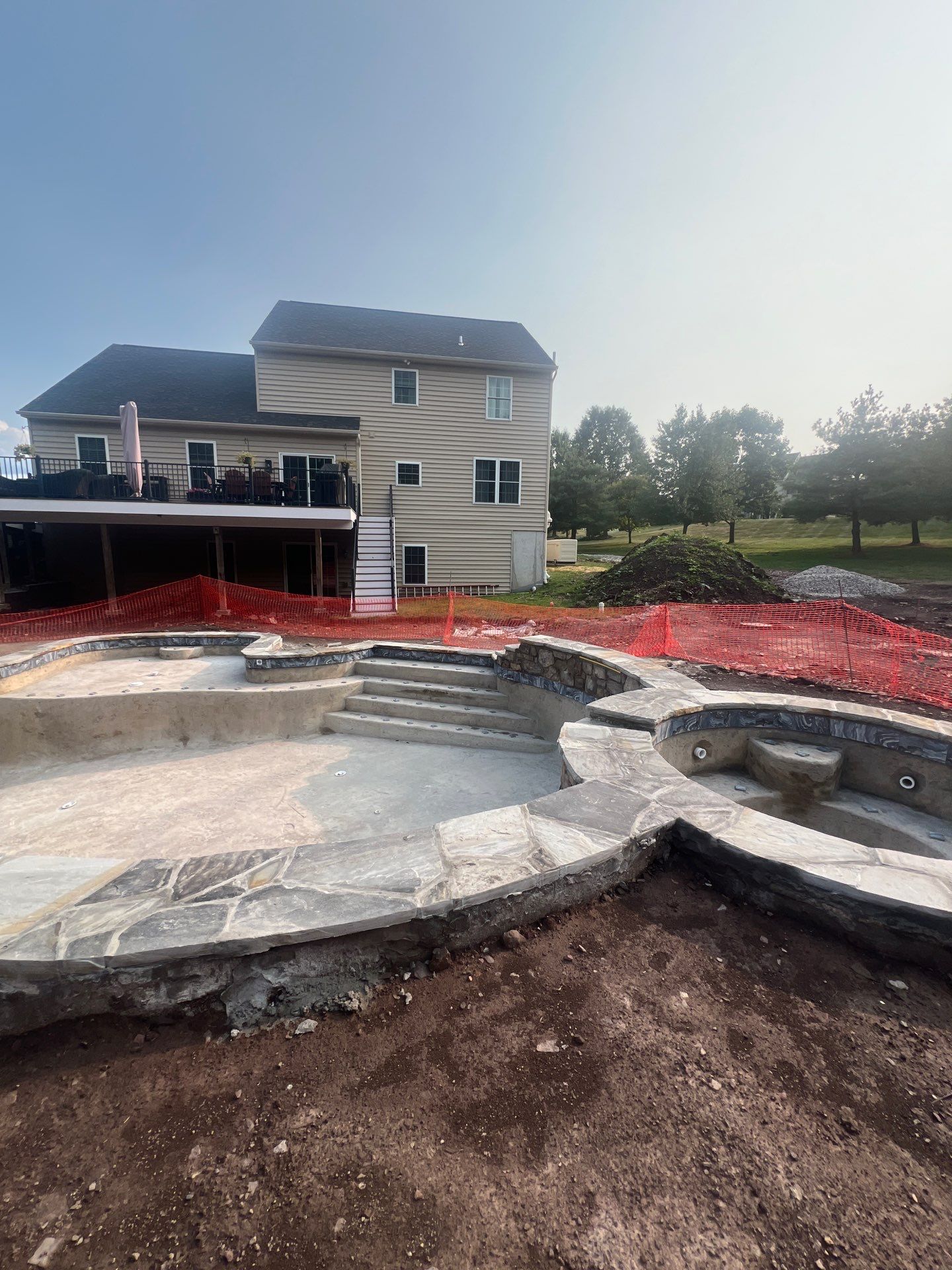 Stamped Concrete Pool Deck  by Architectural Concrete Design