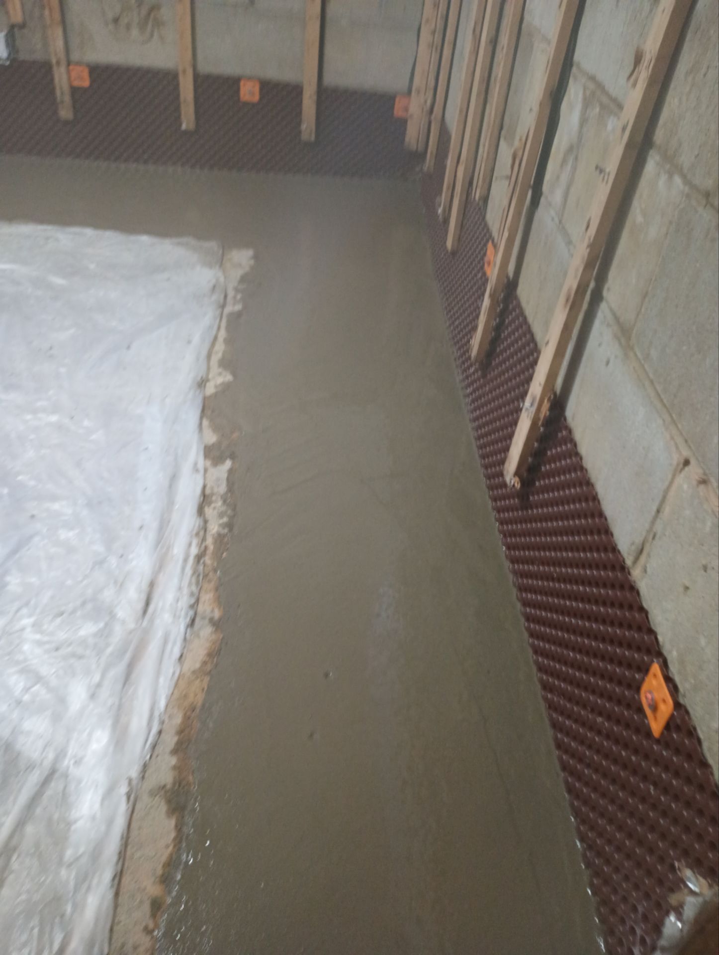 French Drain using pipes by Stone Waterproofing