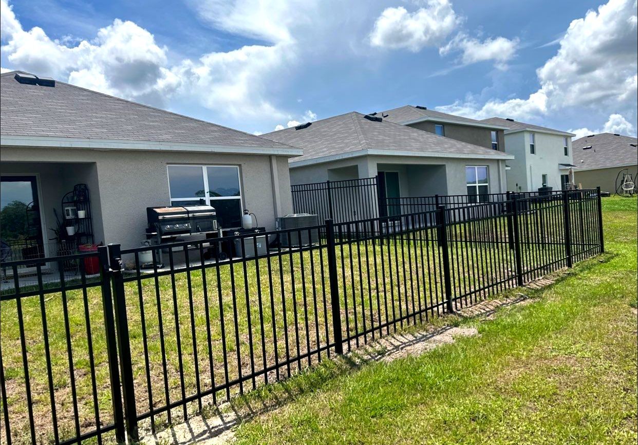 Aluminum Fence Installation using Black 3 Rail Aluminum Fence by Asap fence and gates, LLC