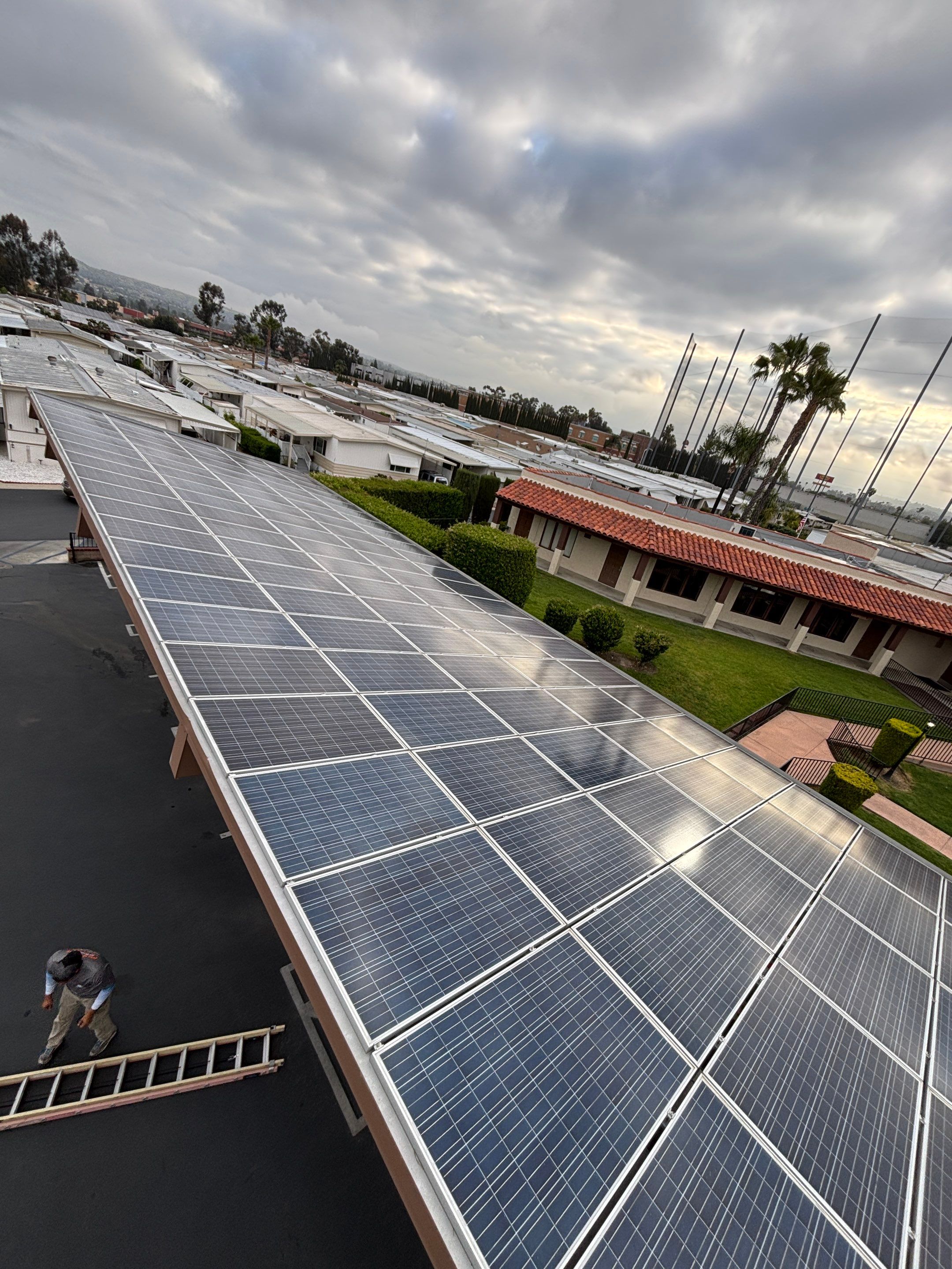 Commercial Solar Cleaning in Rowland Heights for Mobile Home Park by Palm Coast Solar Cleaning