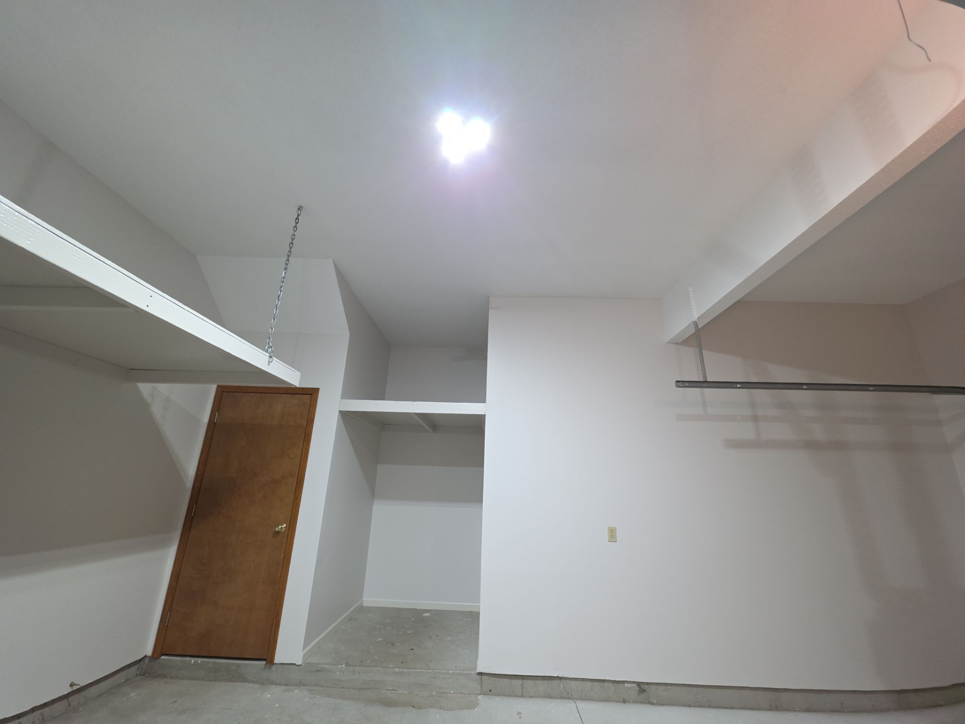 Custom Epoxy Flake Floor Coating and Ceiling Repair in Muskegon by Gordon Painting