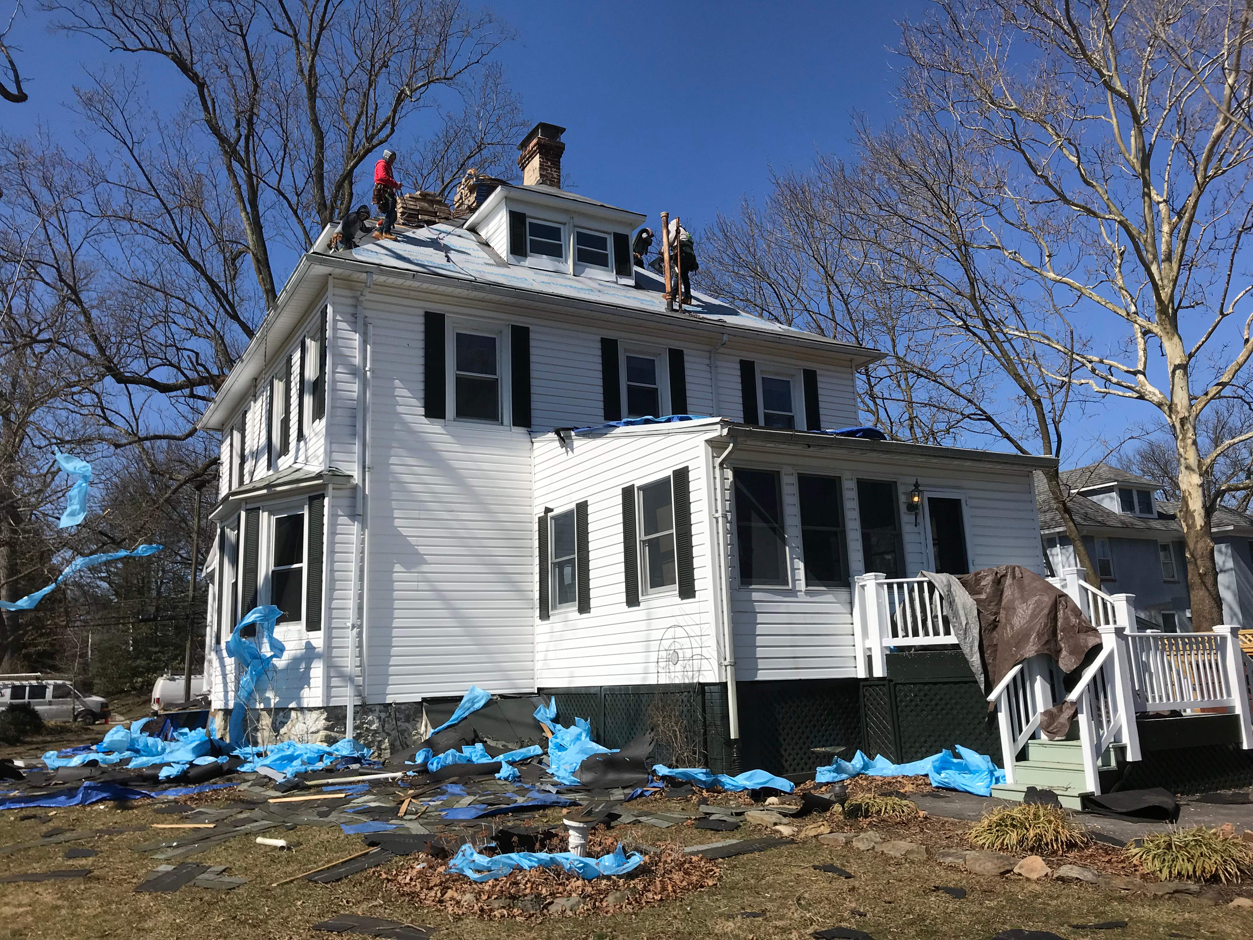 Residential Roofing Installation using Max Def Pewterwood by Alpha Design Services