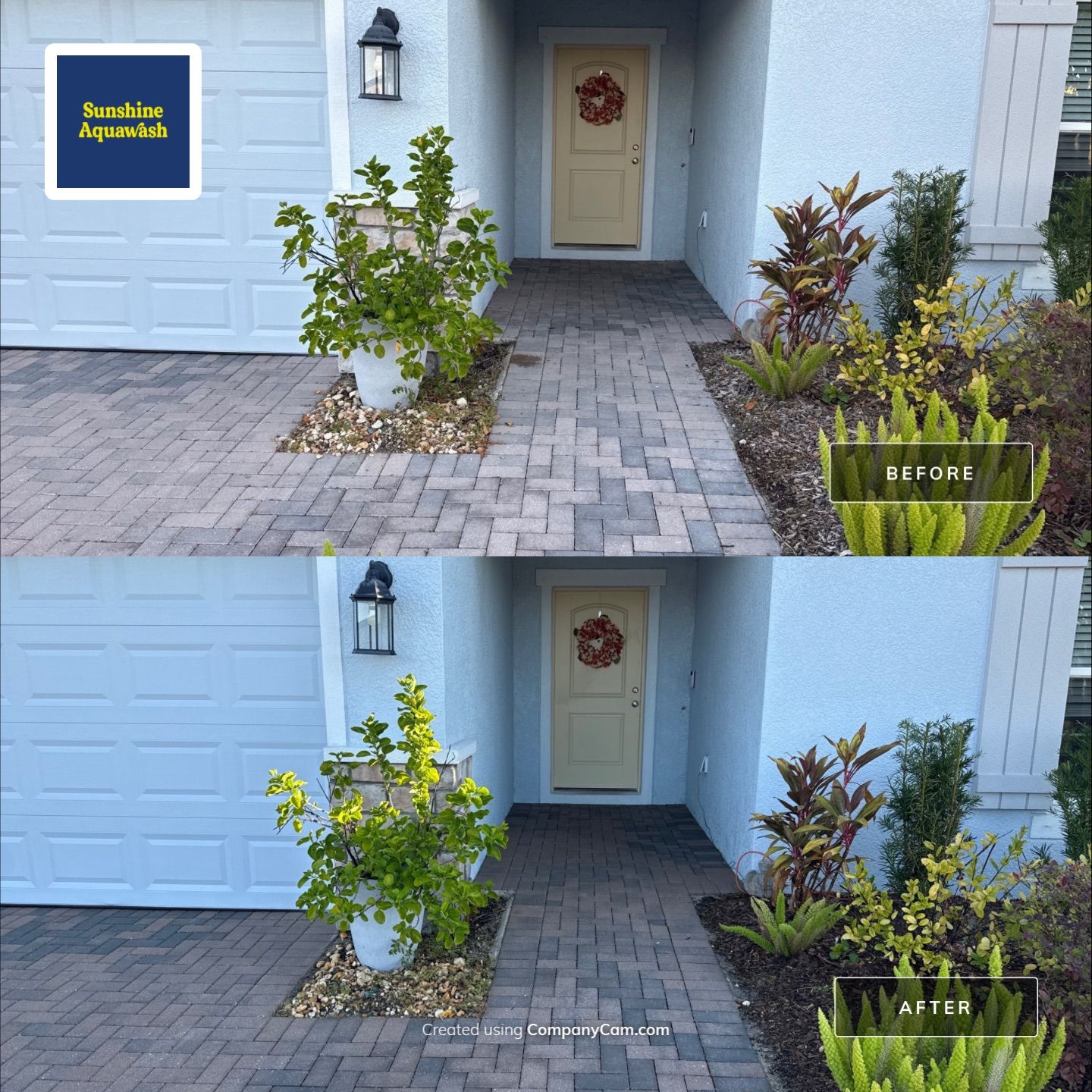 Paver Driveway Cleaning & Sidewalks in Trevesta Palmetto FL by Sunshine AquaWash