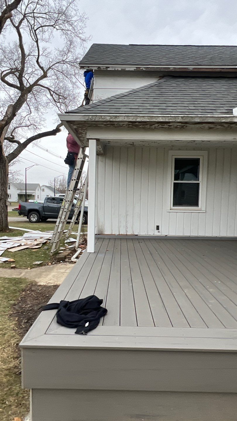 Residential fascia replacement using Exterior Portfolio 4.5 DL - Peppercorn by Nitro Roofing and Construction
