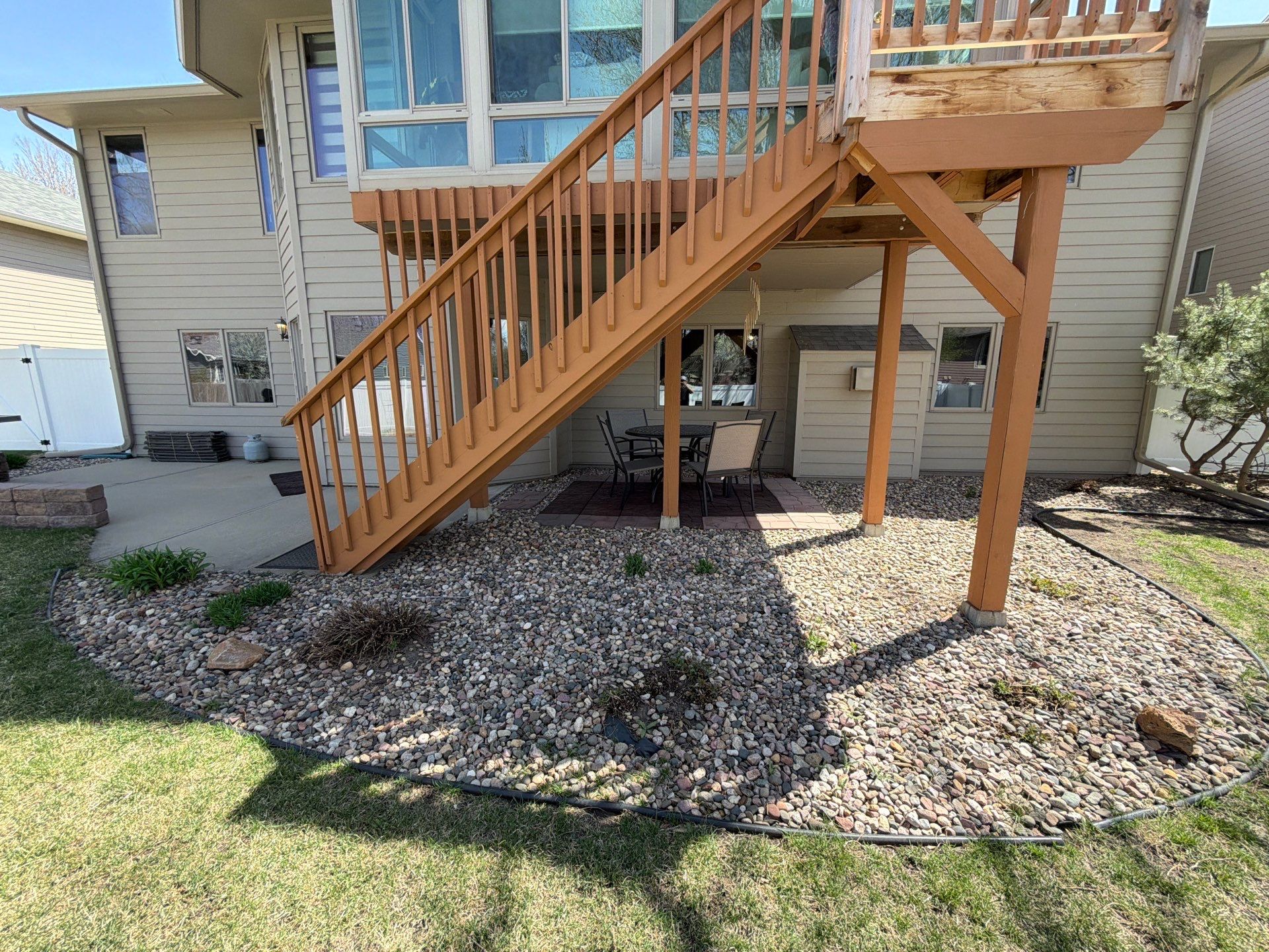 Wood Deck and Staircase Restoration in Sioux Falls by Select Painting, Coatings & Garage Cabinets