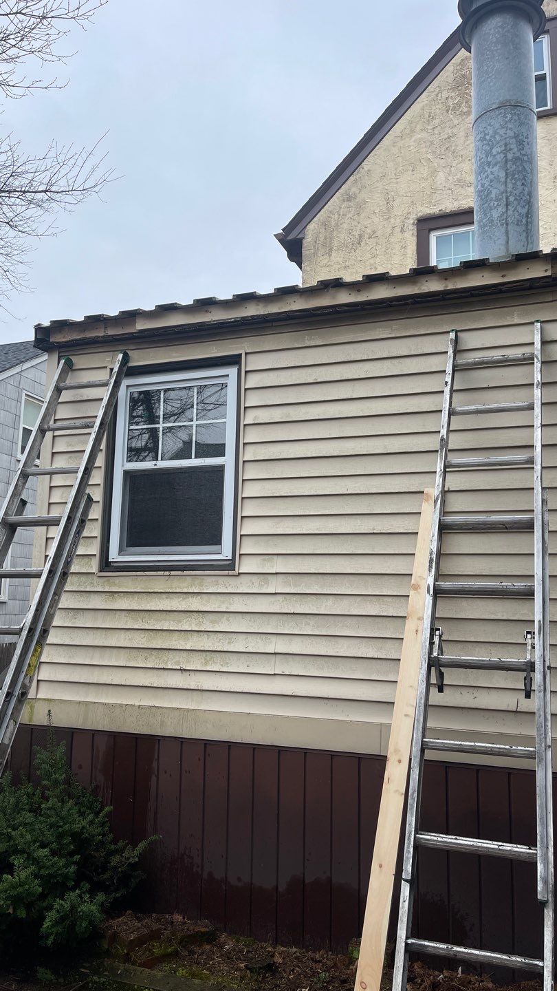 Rotted Fascia rebuild and gutter replacement by Above All Gutters 