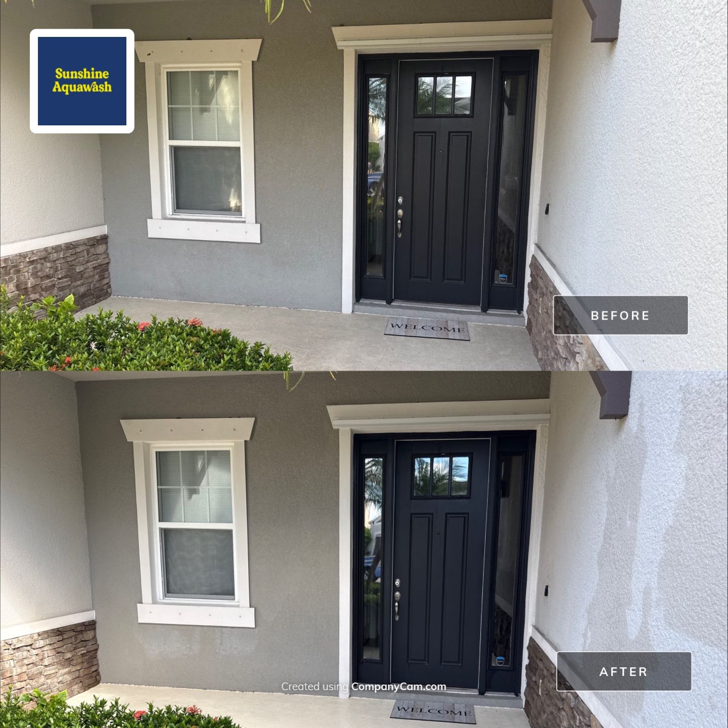 Concrete Driveway Cleaning in Arbor Reserve Community Bradenton, Fl by Sunshine AquaWash