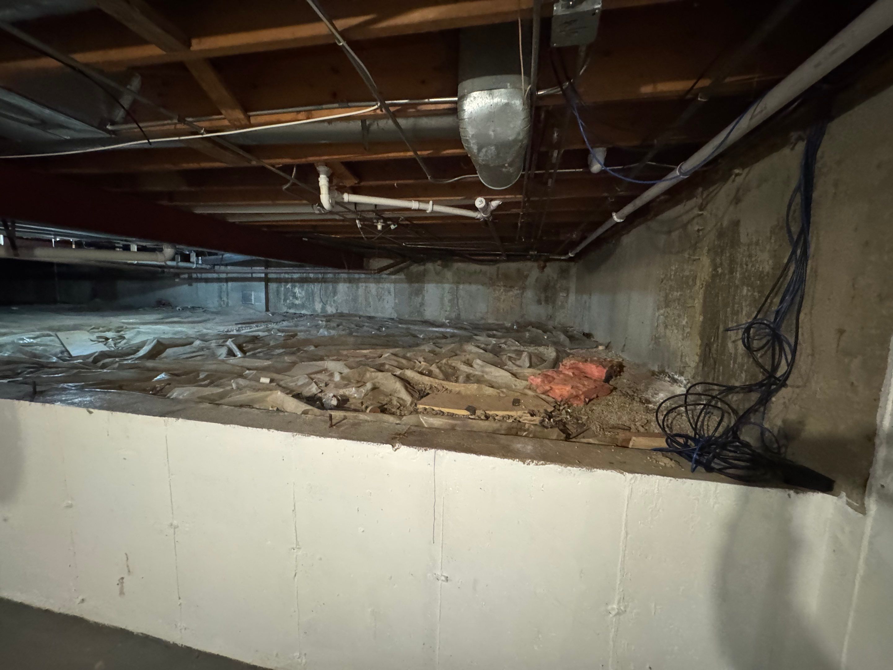 Concrete in Crawlspace by Area Wide Waterproofing