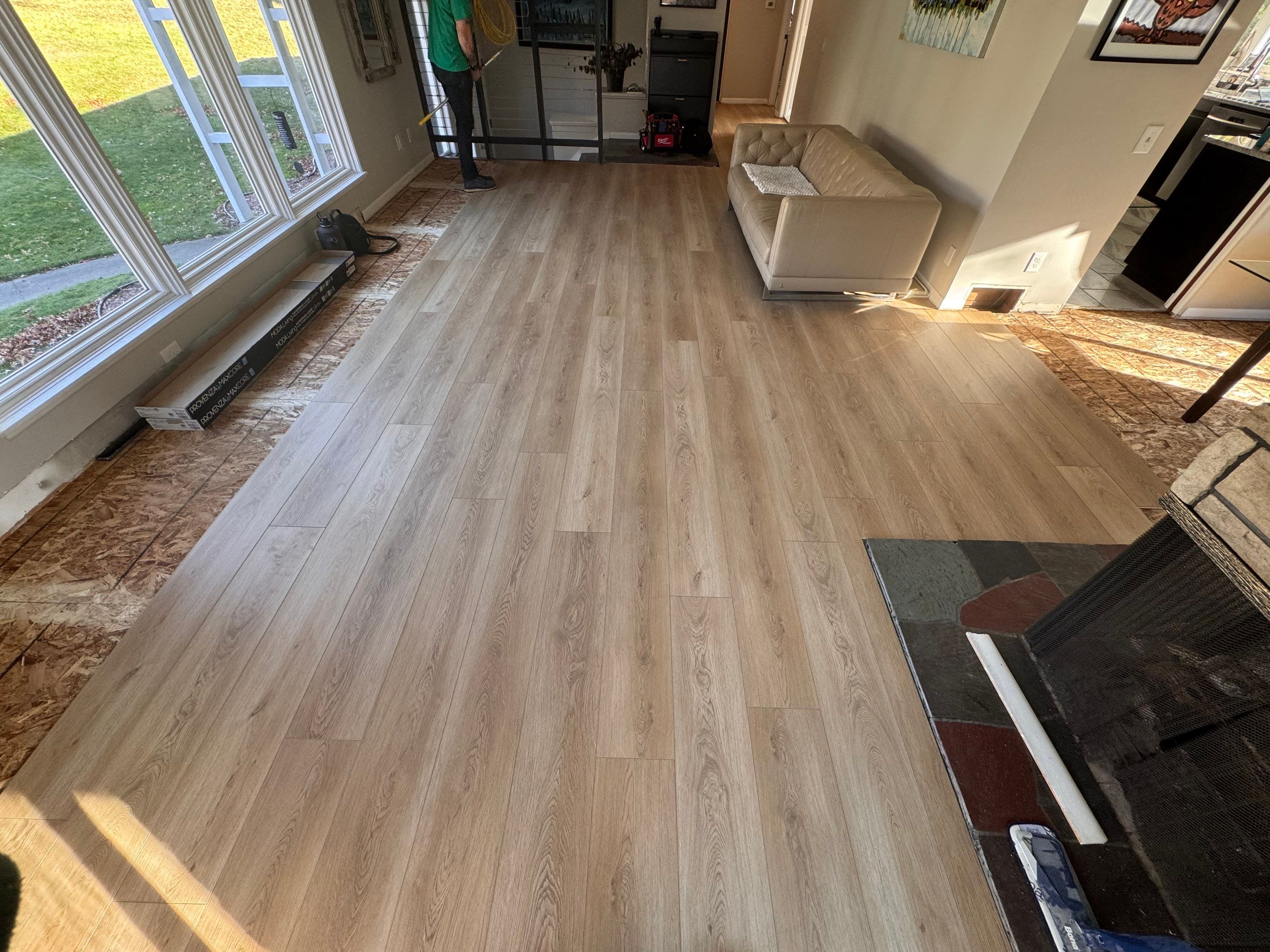 Before & After with Provenza "Road Trip" LVP by RTBaldwin Hardwood Floors