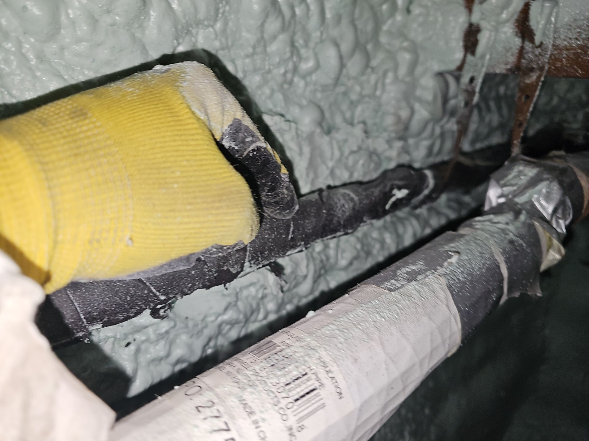 Basement Exterior Walls using Crawl Space Liner by NYS Foam & Energy