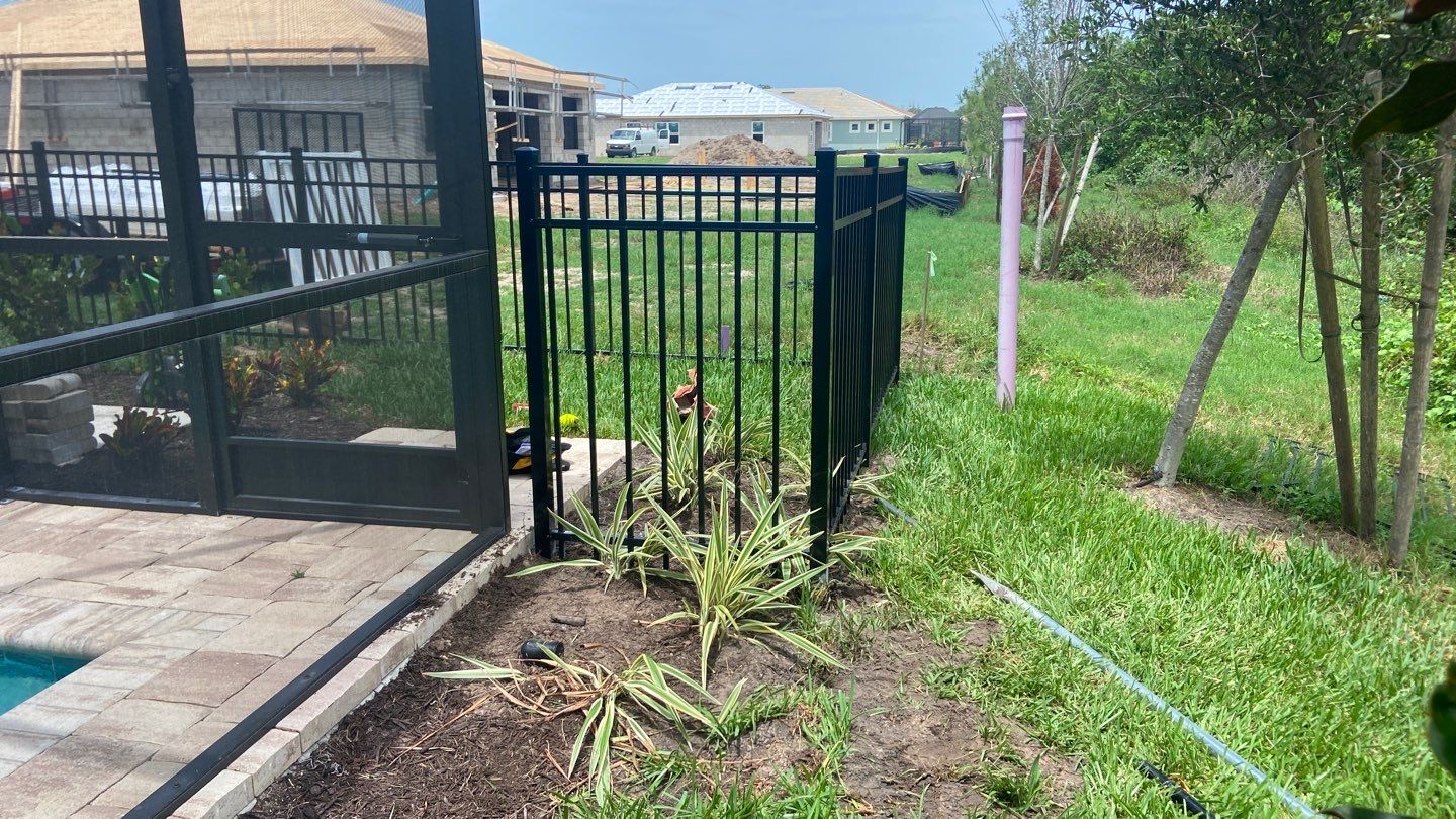 Sarasota, FL Aluminum Fence Installation using Black 3 Rail Aluminum Fence by Asap fence and gates, LLC