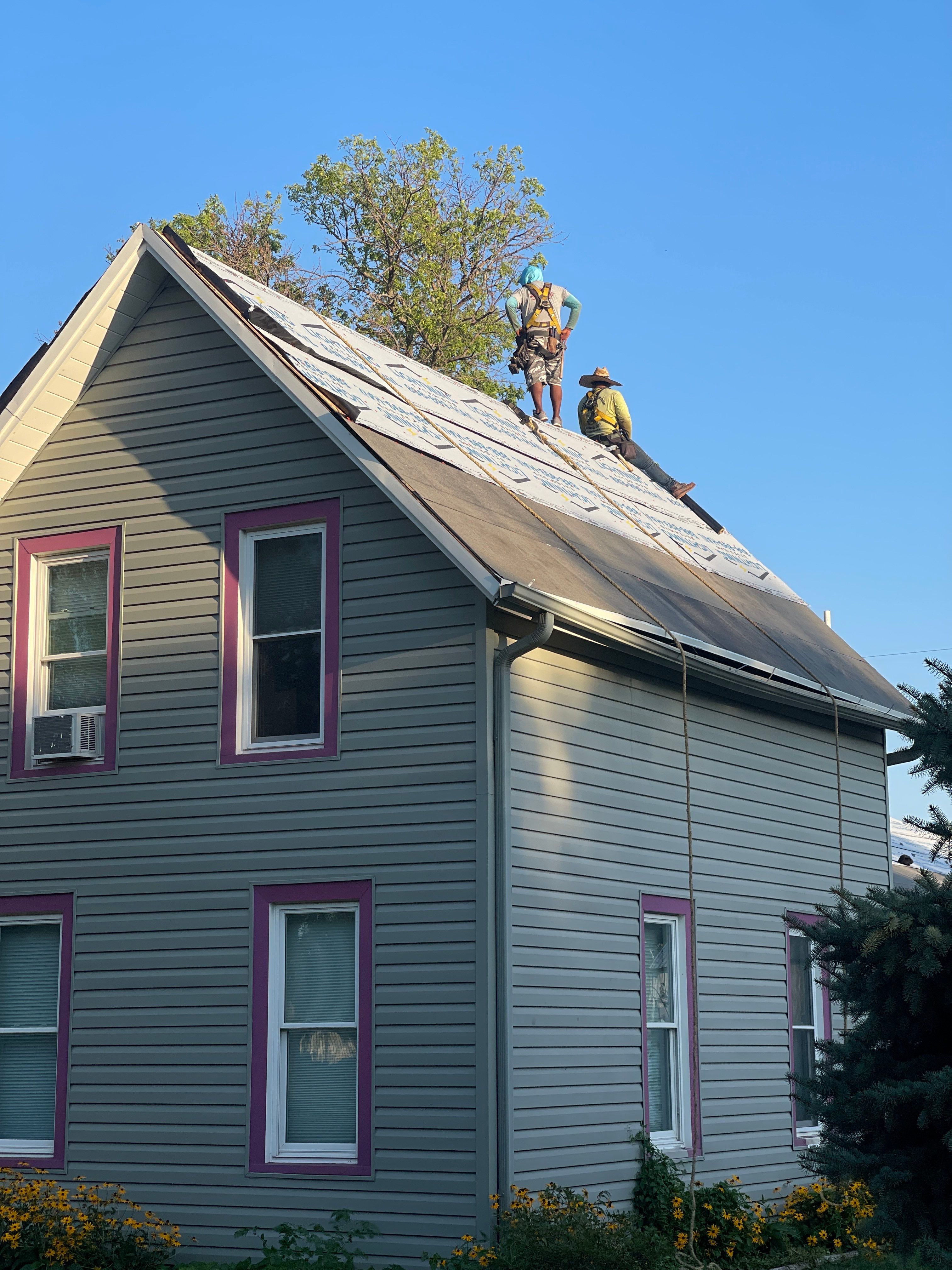 Residential Roofing Installation using Owens Corning Duration Colonial Slate by Lightning Exteriors