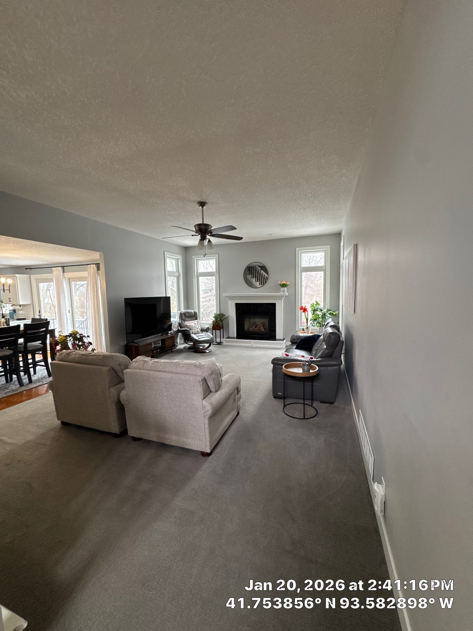 Residential Interior Wall Repaint | Foyer, Stairwell, Hallway & Living Room by Midwest Paint LLC