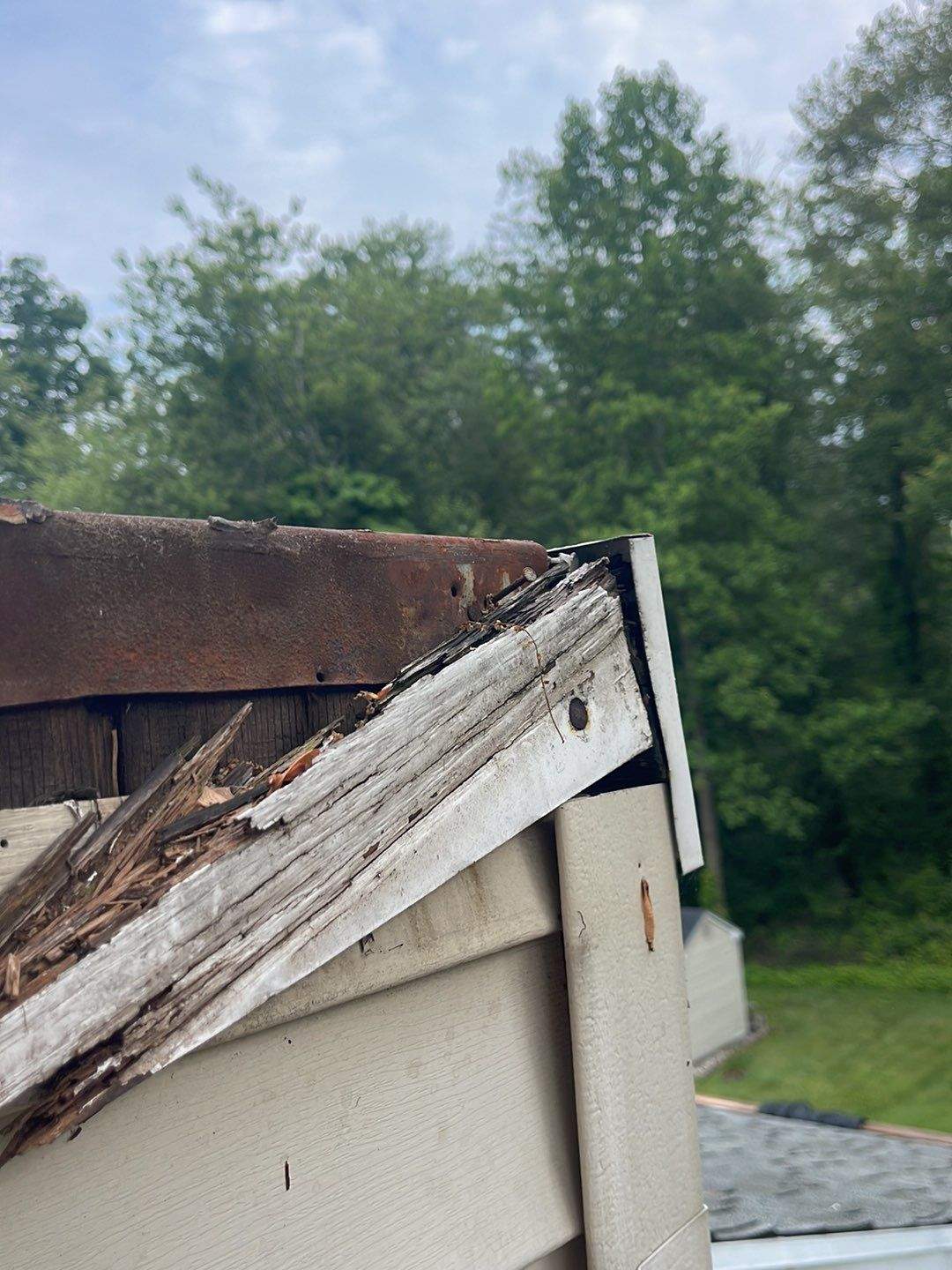 Gutter Cleaning Chimney top repair by A Plus Exterior