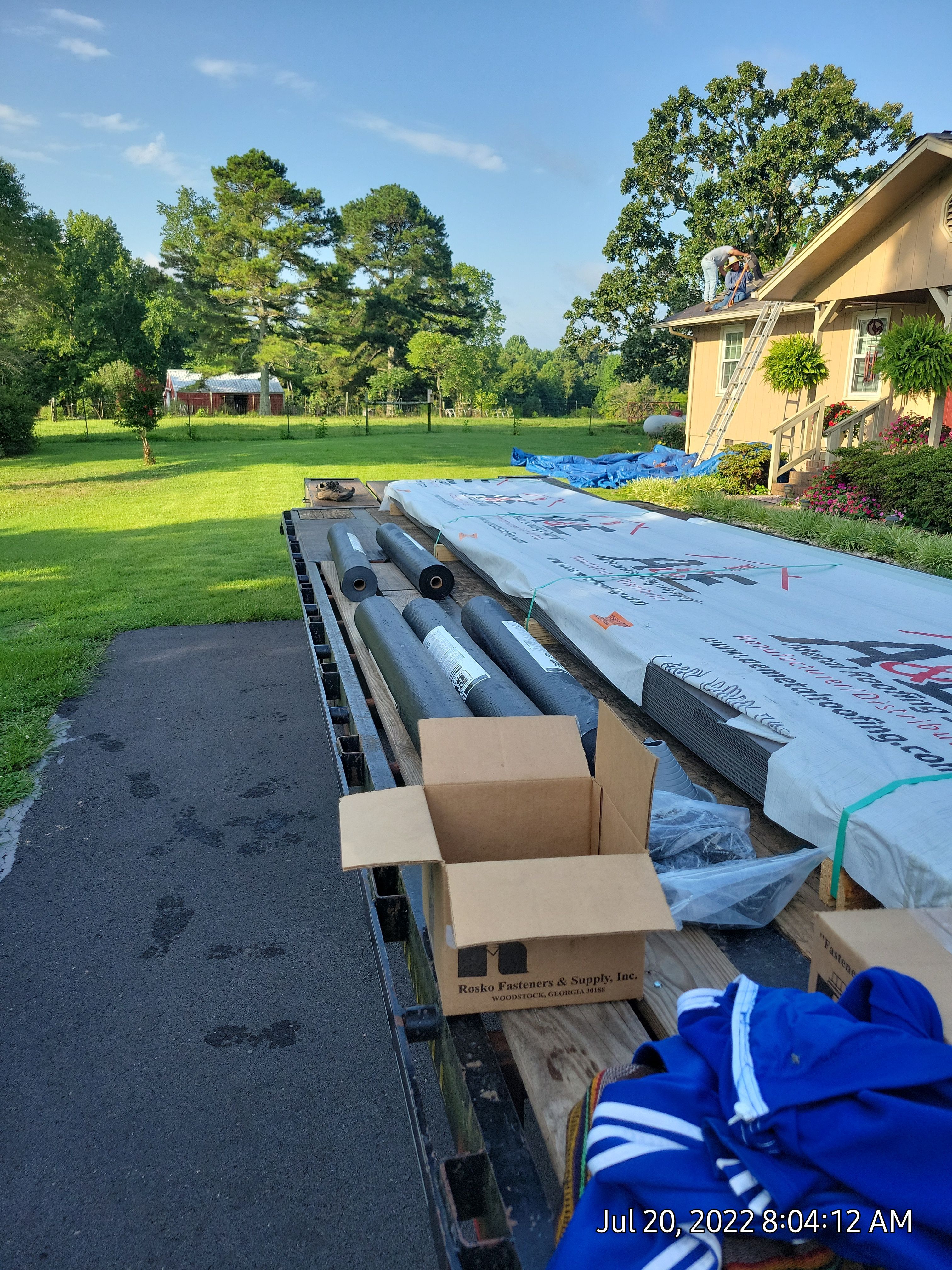 Residential Roof Remove and Replace using Low Rib Metal Roofing Panels by Bullard Roofing