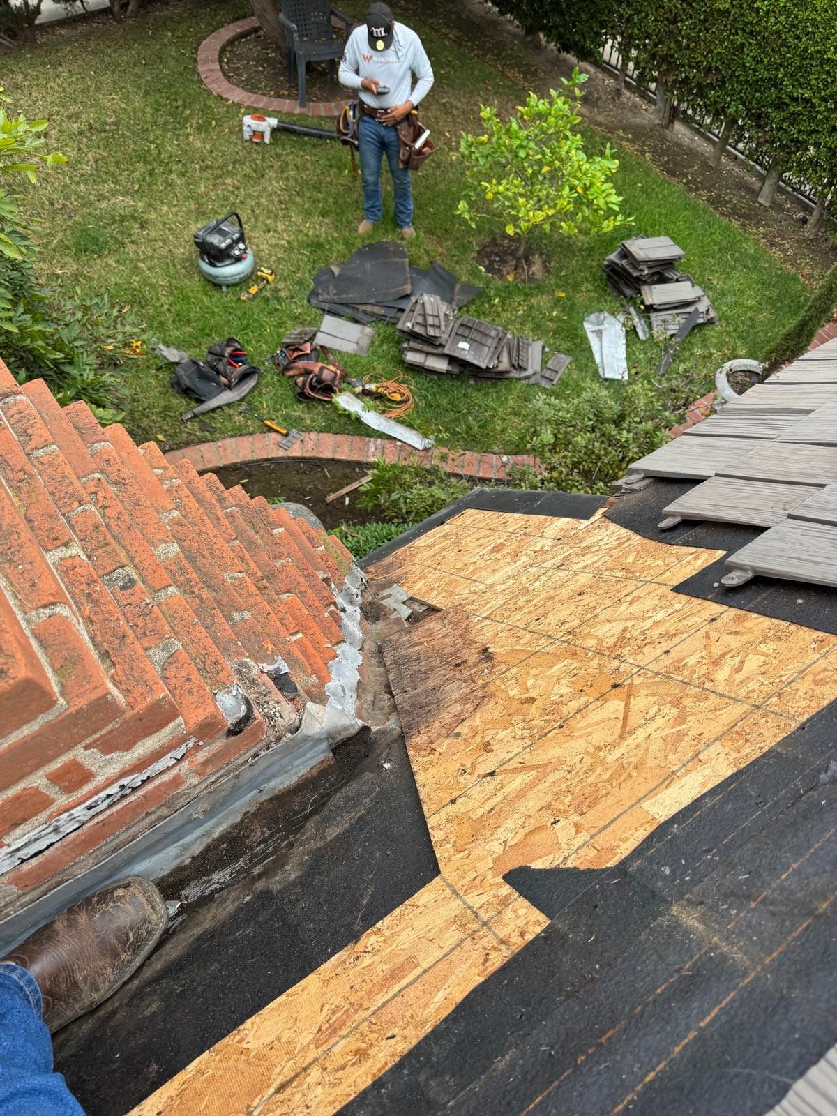 Composite Shake Roofing and Custom Chimney Cricket Installation in San Diego by Westmark Roofing