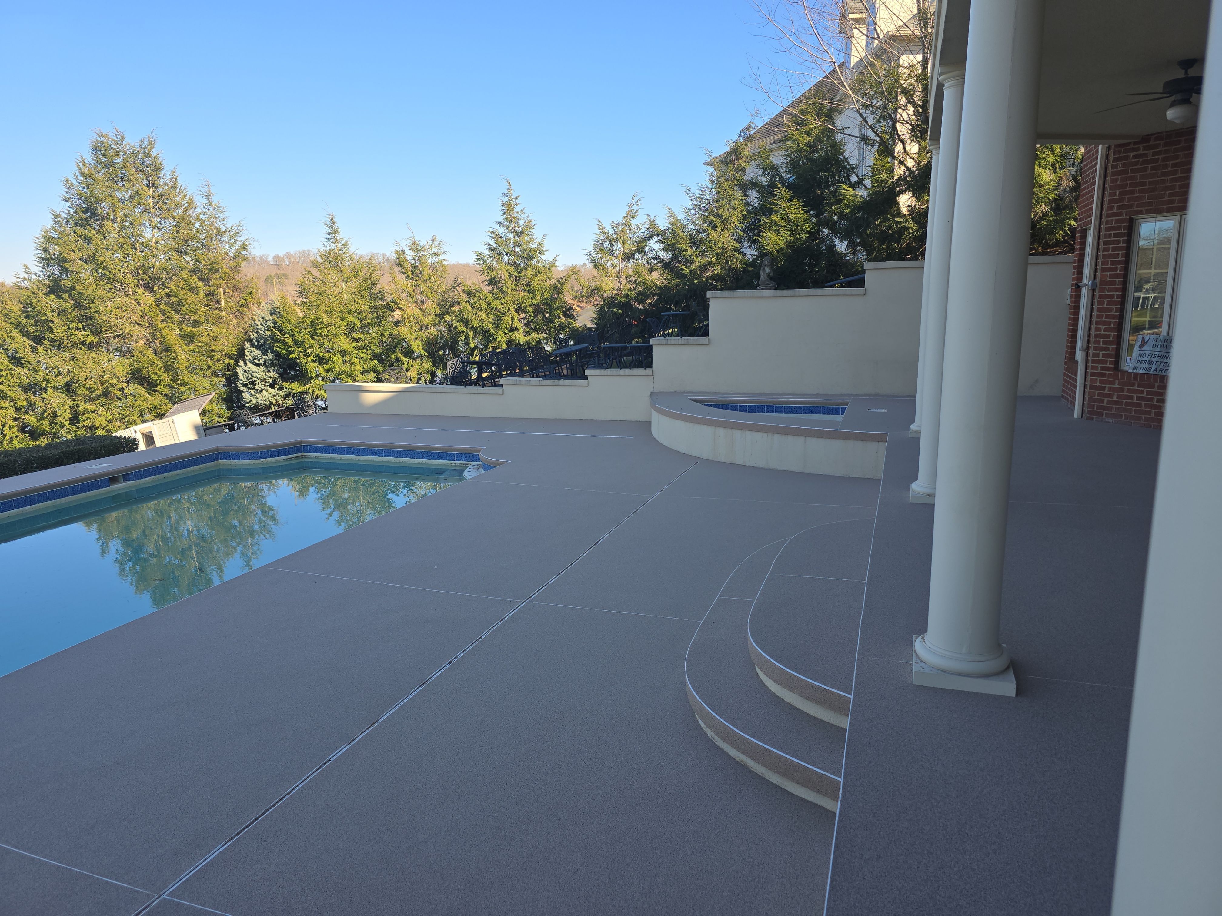 Pool Deck and Patio using Biscuit by Elite Floor Solutions
