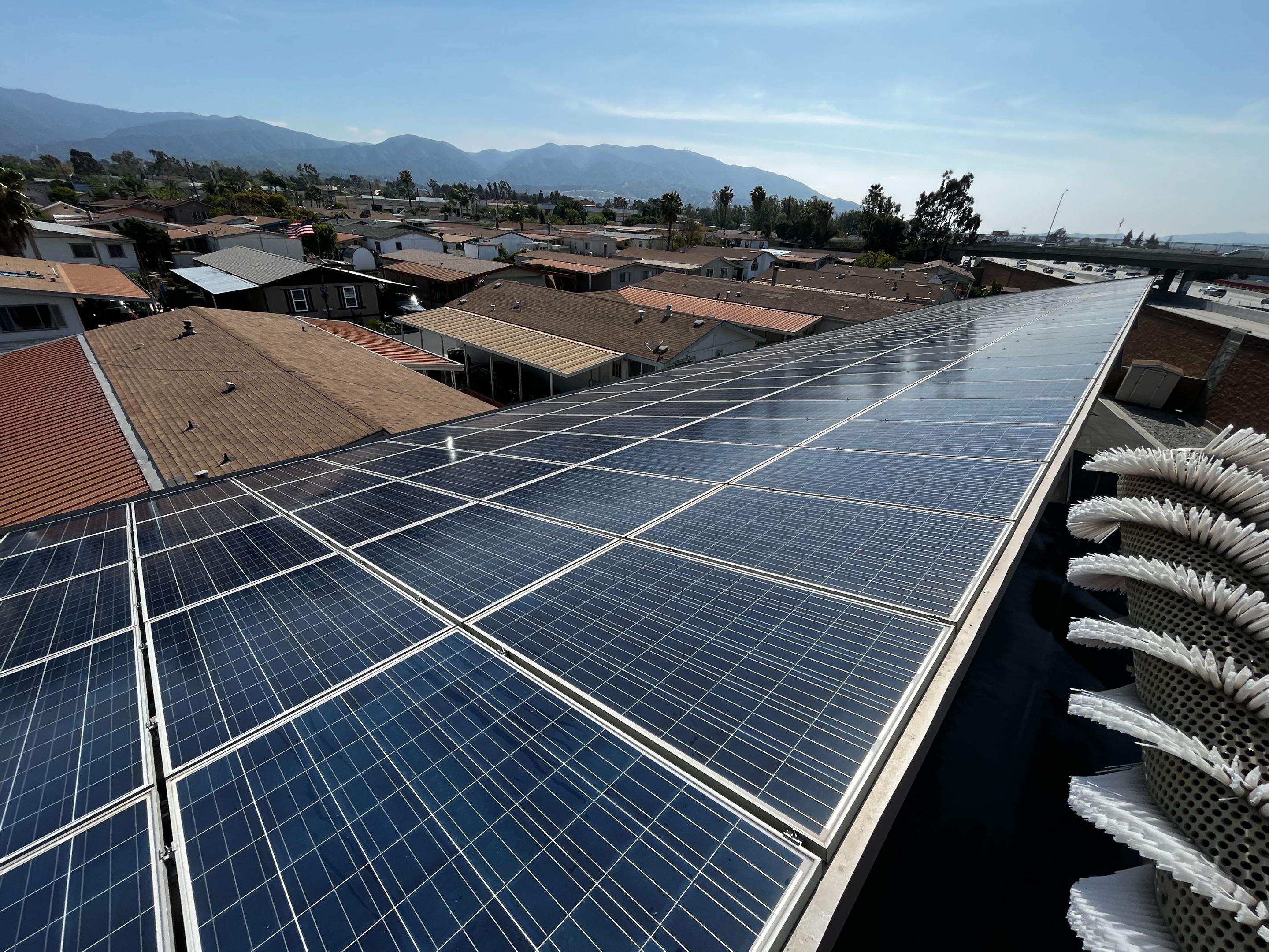 Carport Solar Panel Cleaning in Rowland Heights by Palm Coast Solar Cleaning