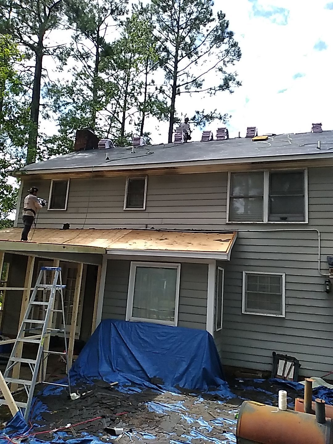 Residential Roofing and Porch Rebuild using Owens Corning Duration Shingles by Indigo State Roofing