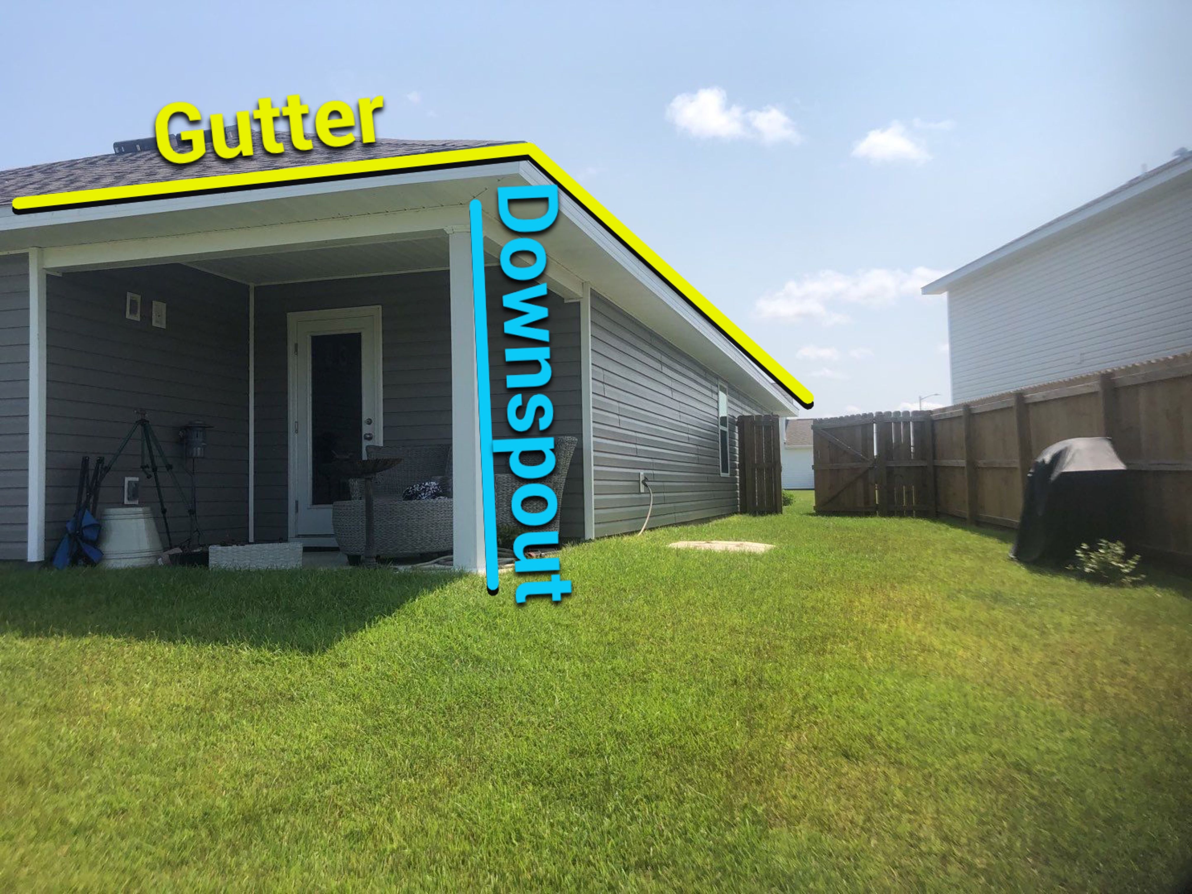 Gutter Installation using K-Style Seamless Gutters and Soffit and Fascia Replacement by Gutter Professors