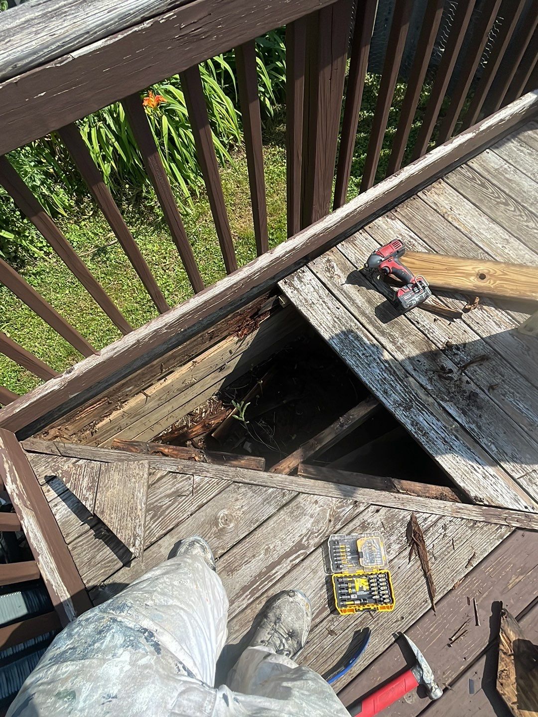 Deck Staining using SuperDeck Exterior Solid Color Stain by Callaway Contracting LLC