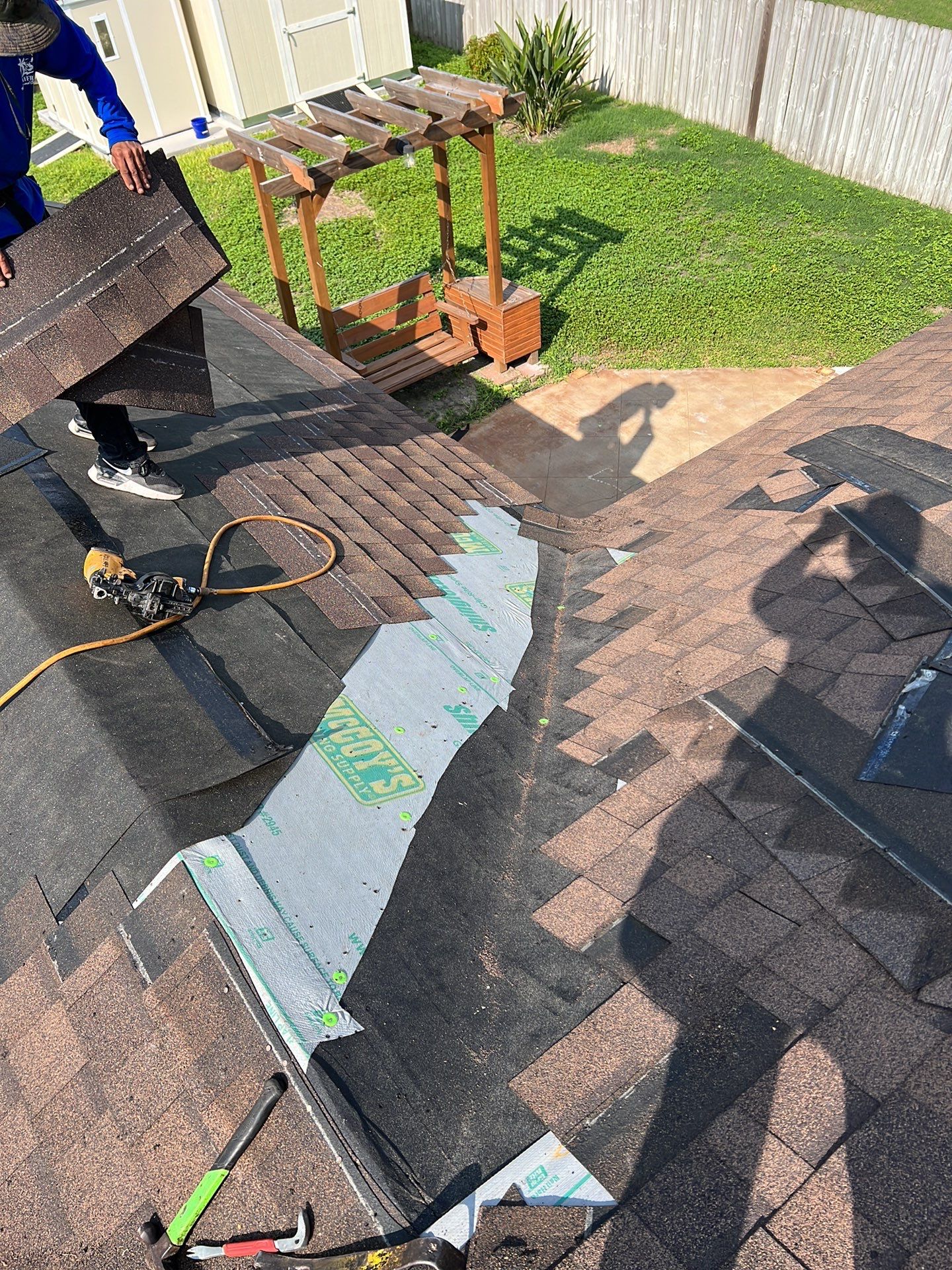 Back Yard Shade by Bayfront Roofing and Construction