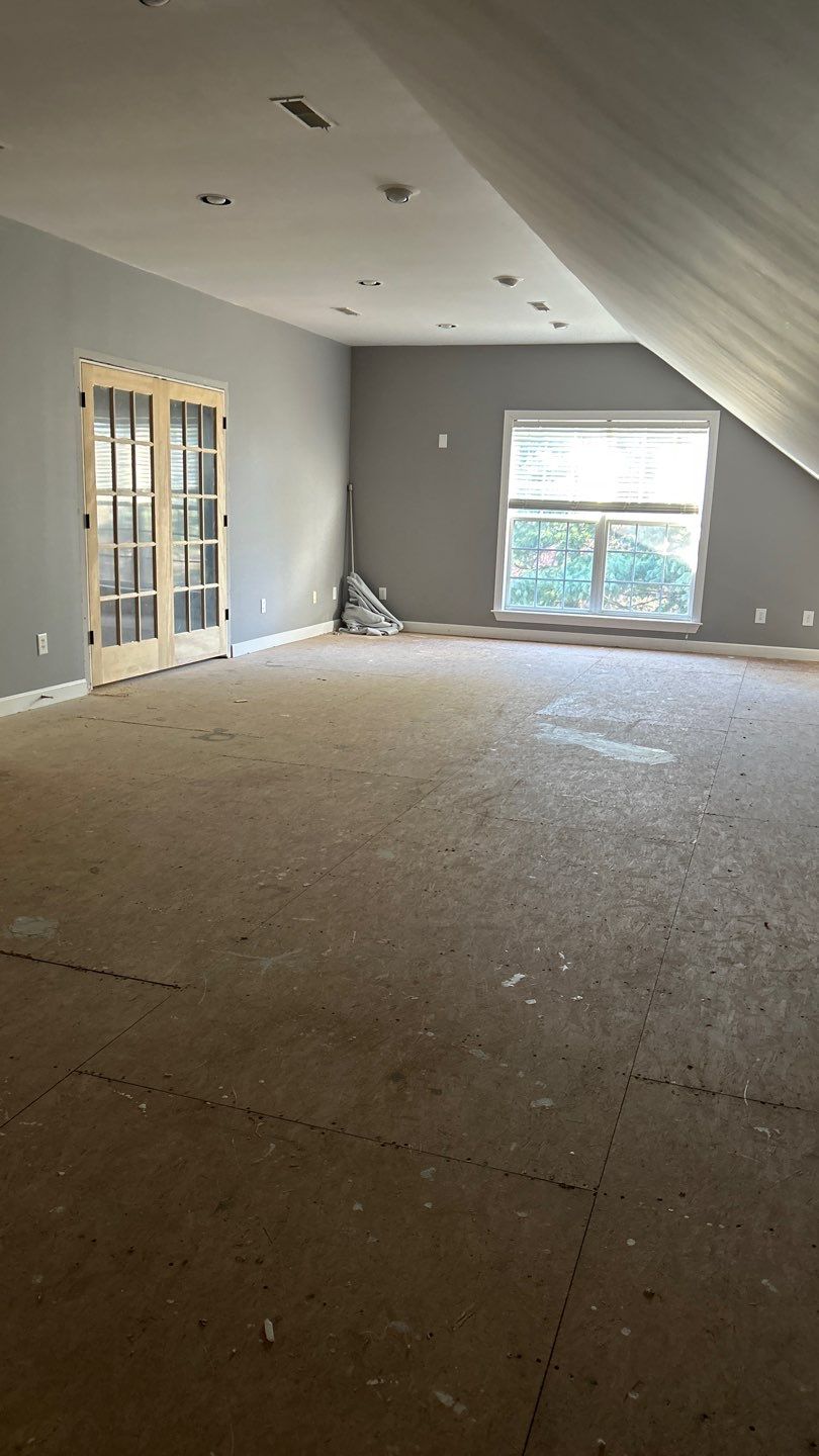 Work-in-progress wood floors for remodel by Footprints Floors of Nashville
