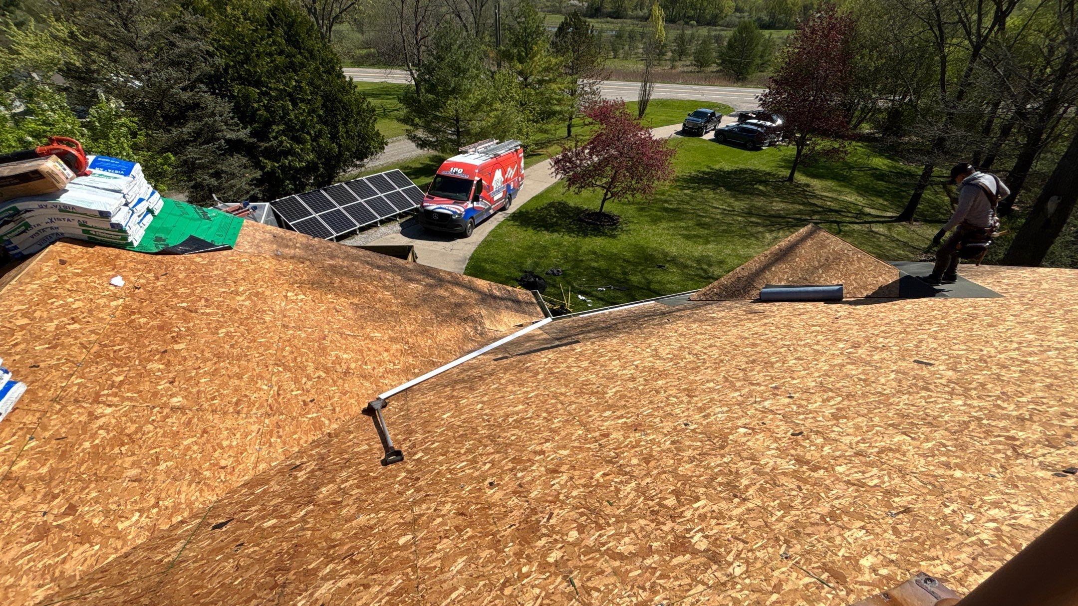 Roof Replacement using Malarkey Vista Brilliant Black by 180 Contractors