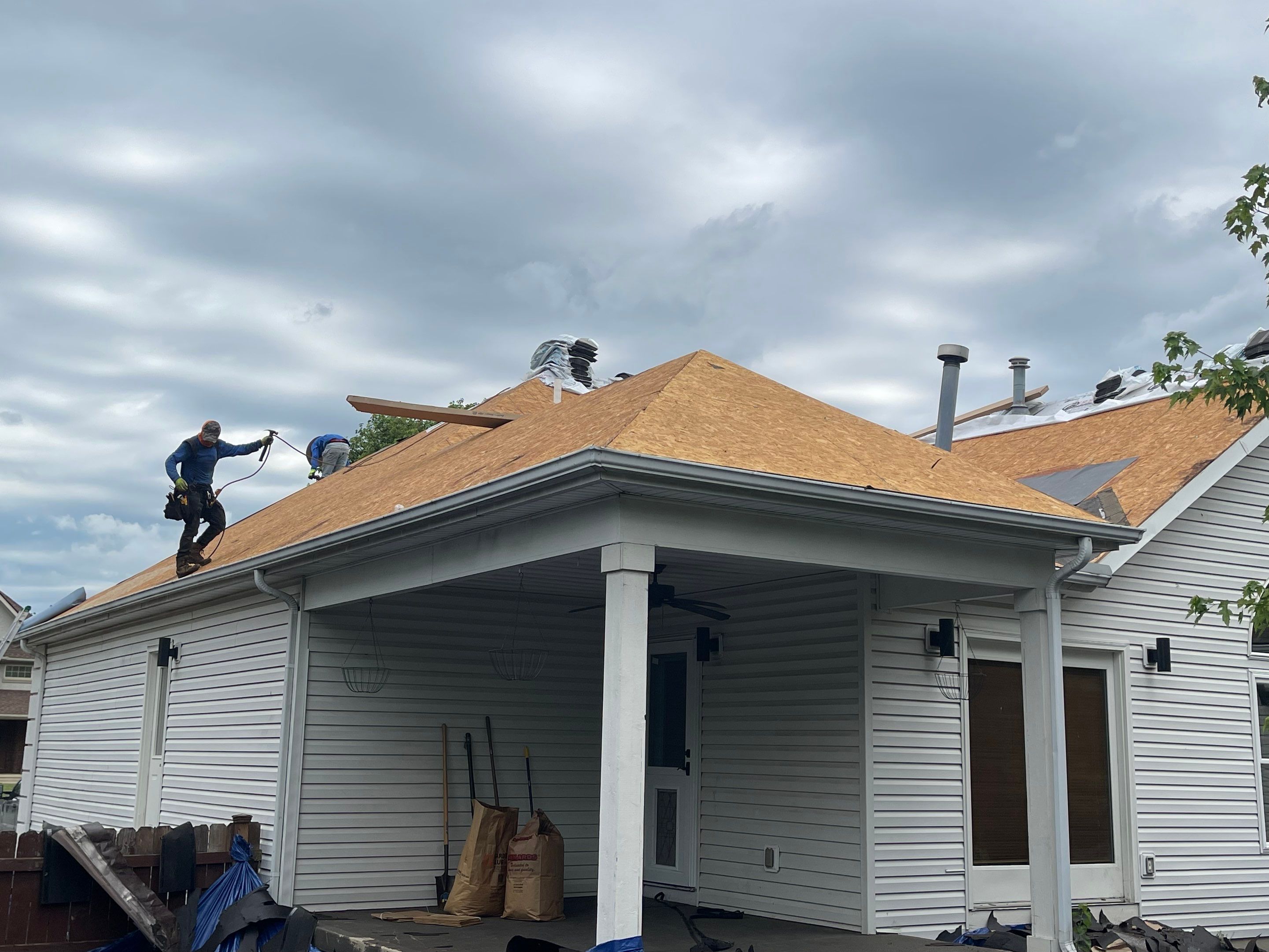 Residential Roofing Installation using IKO dimensional shingles by SOS Home Ohio 