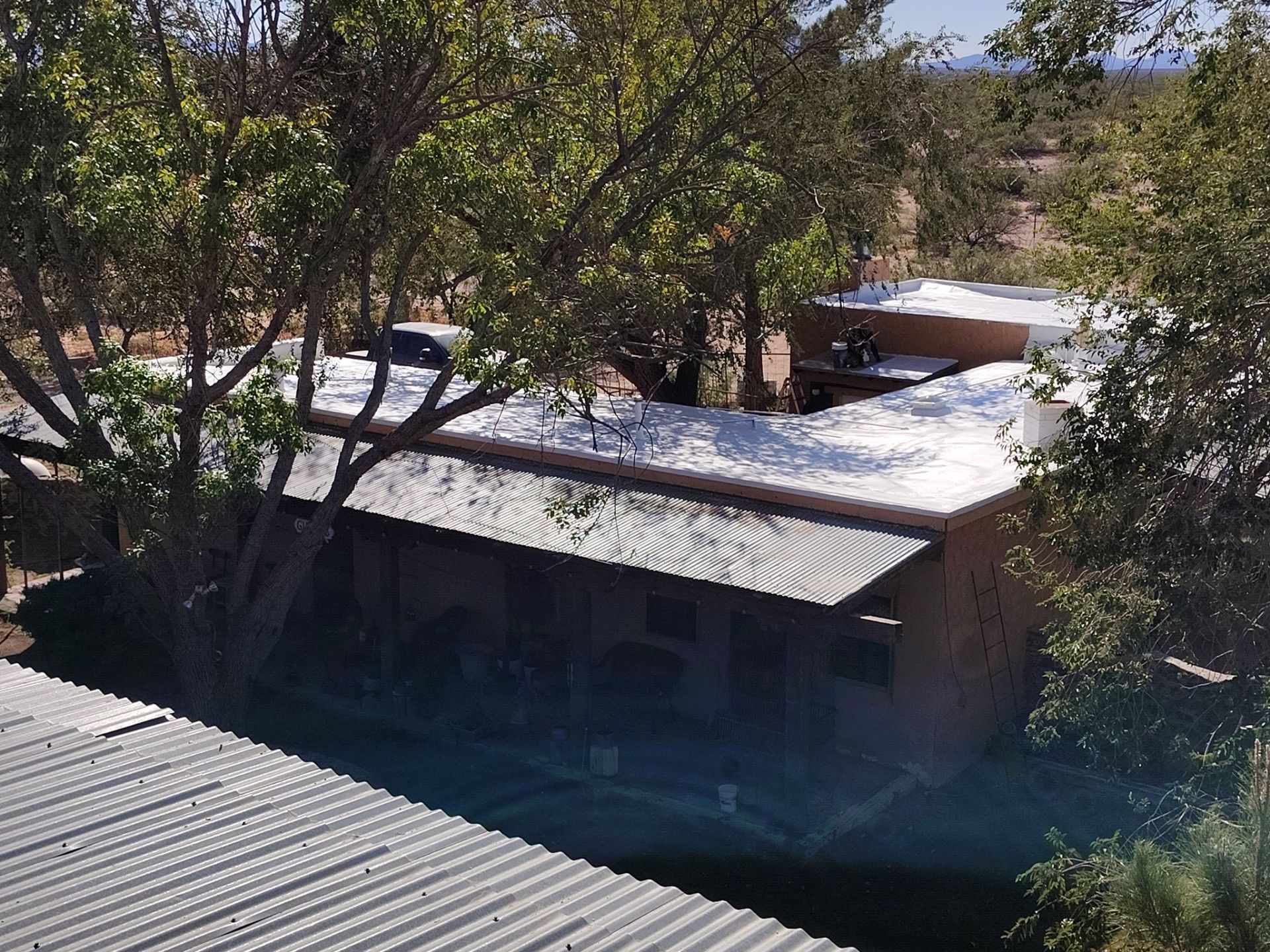 Residential roof application by SPF Services 