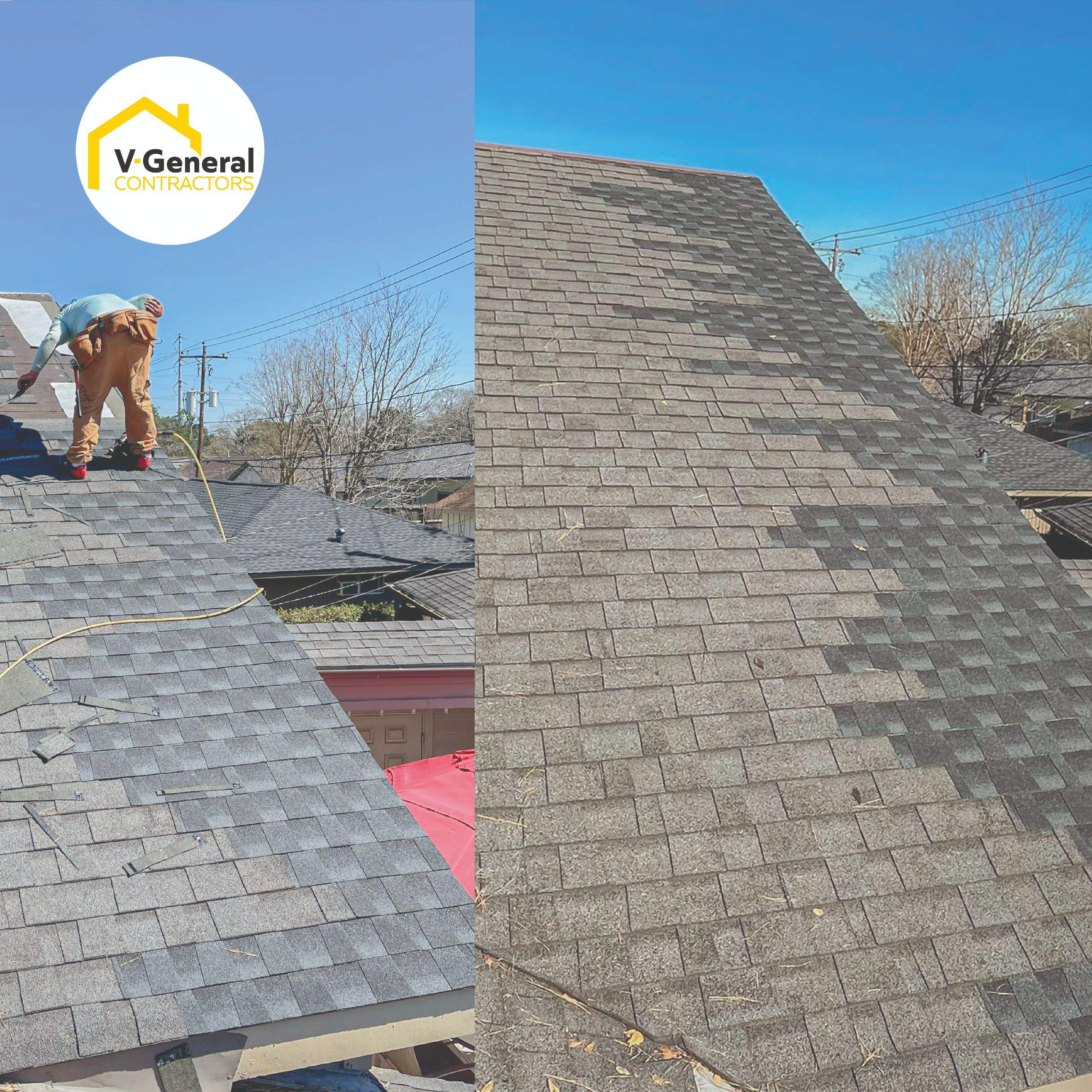 Roof Repair. Using GAF HDZ by V General Contractors 