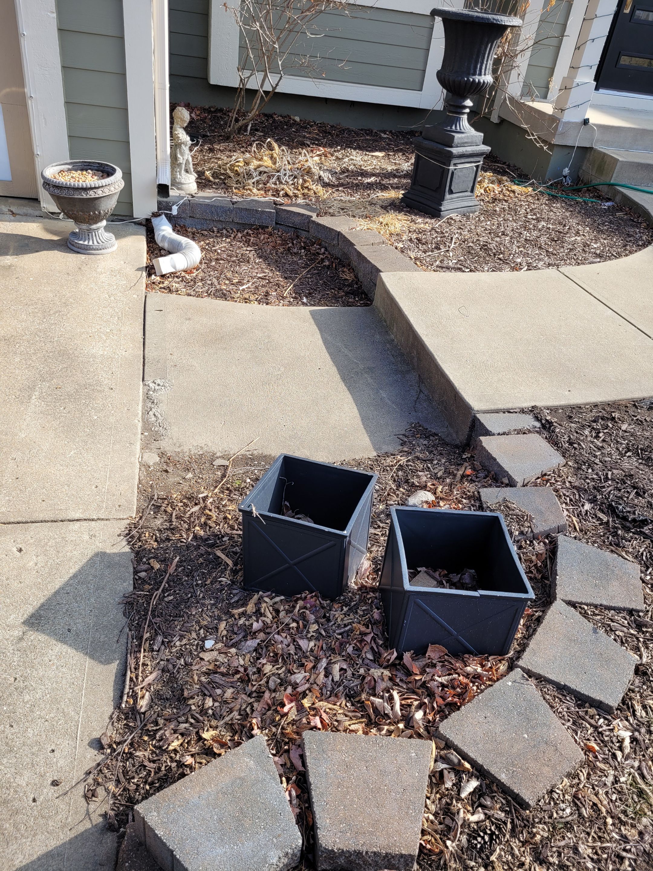 Front Yard Landscape by LAND ESCAPES LLC