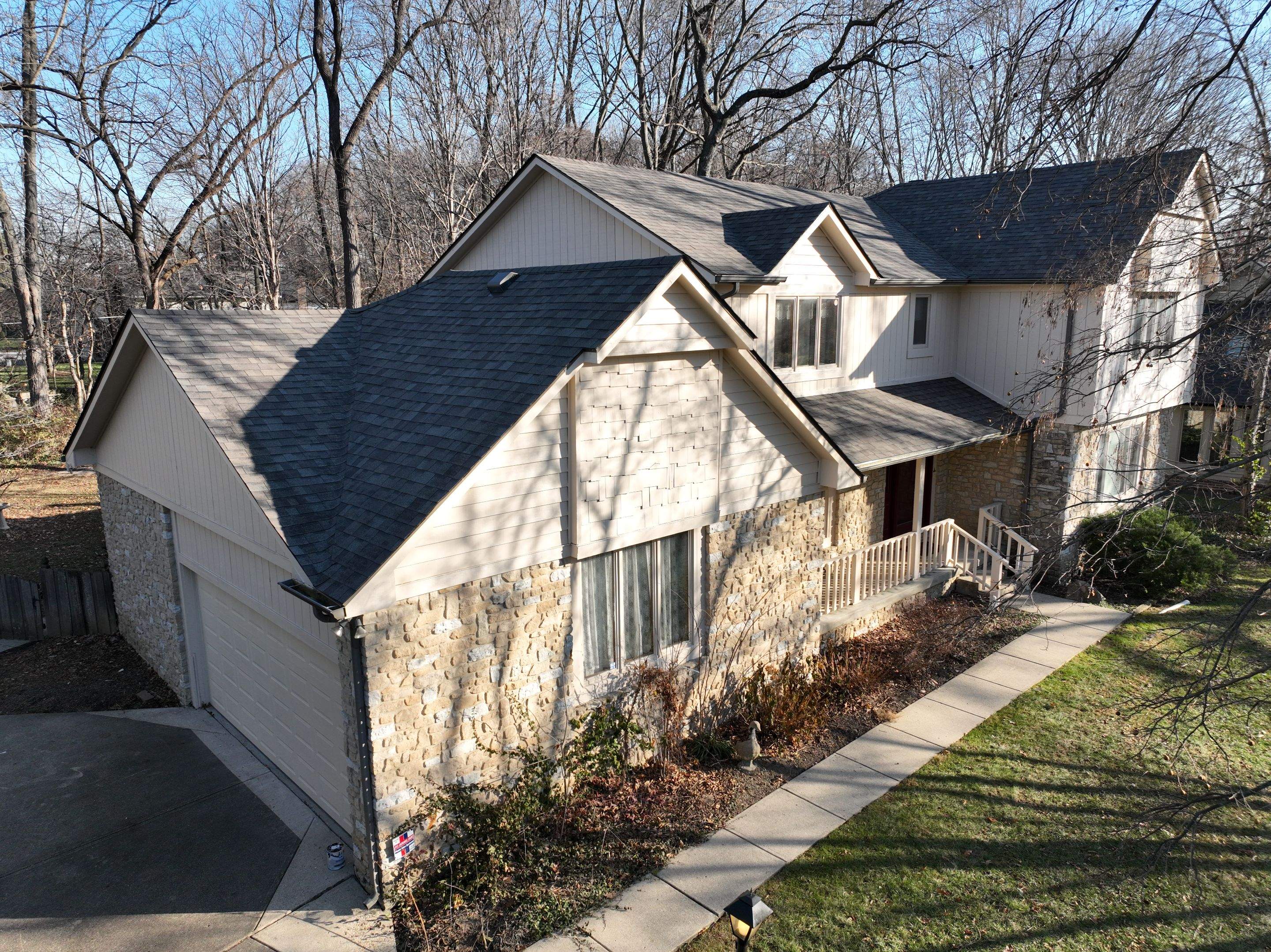 Seabreeze Roof Replacement, Exterior Siding and trim repairs and paint by 317 Roofing & Restorations