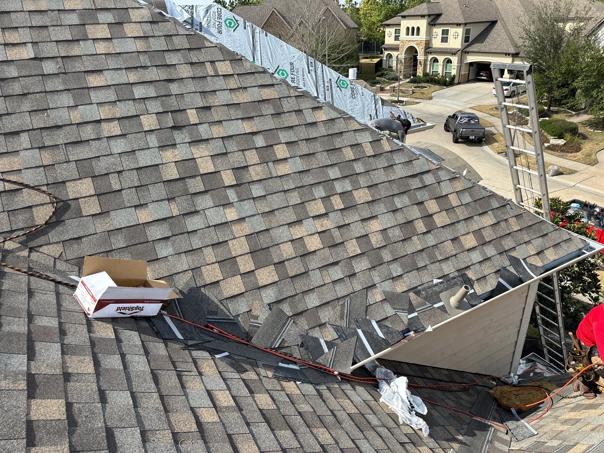 Roof Replacement in Cypress after Customer sustained Hail Damage! by Core Four Roofing