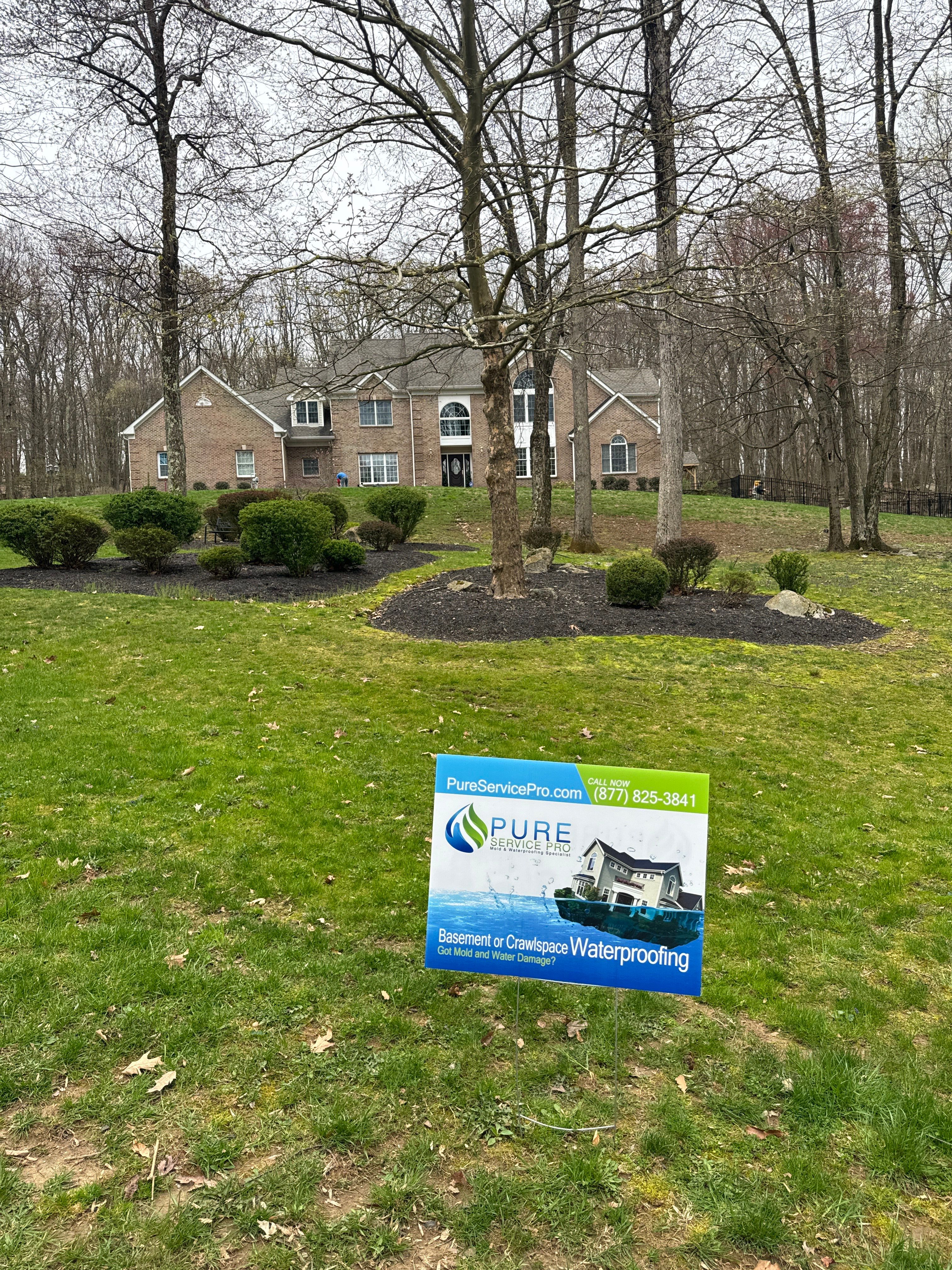 Interior French Drain With Radon Seal & Mold Remediation in Wall Township by Pure Service Pro, LLC 