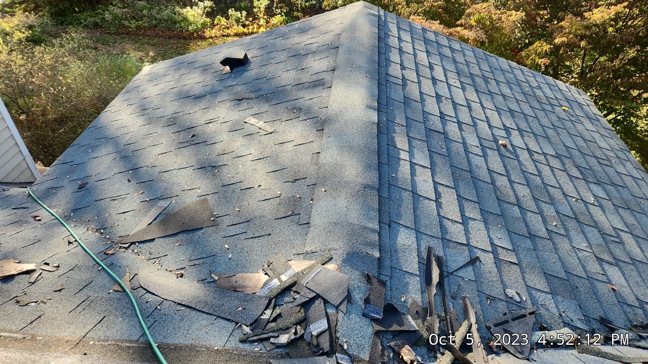 Residential Roofing Installation using Owens Corning TruDefinition Williamsburg gray by A Plus Exterior