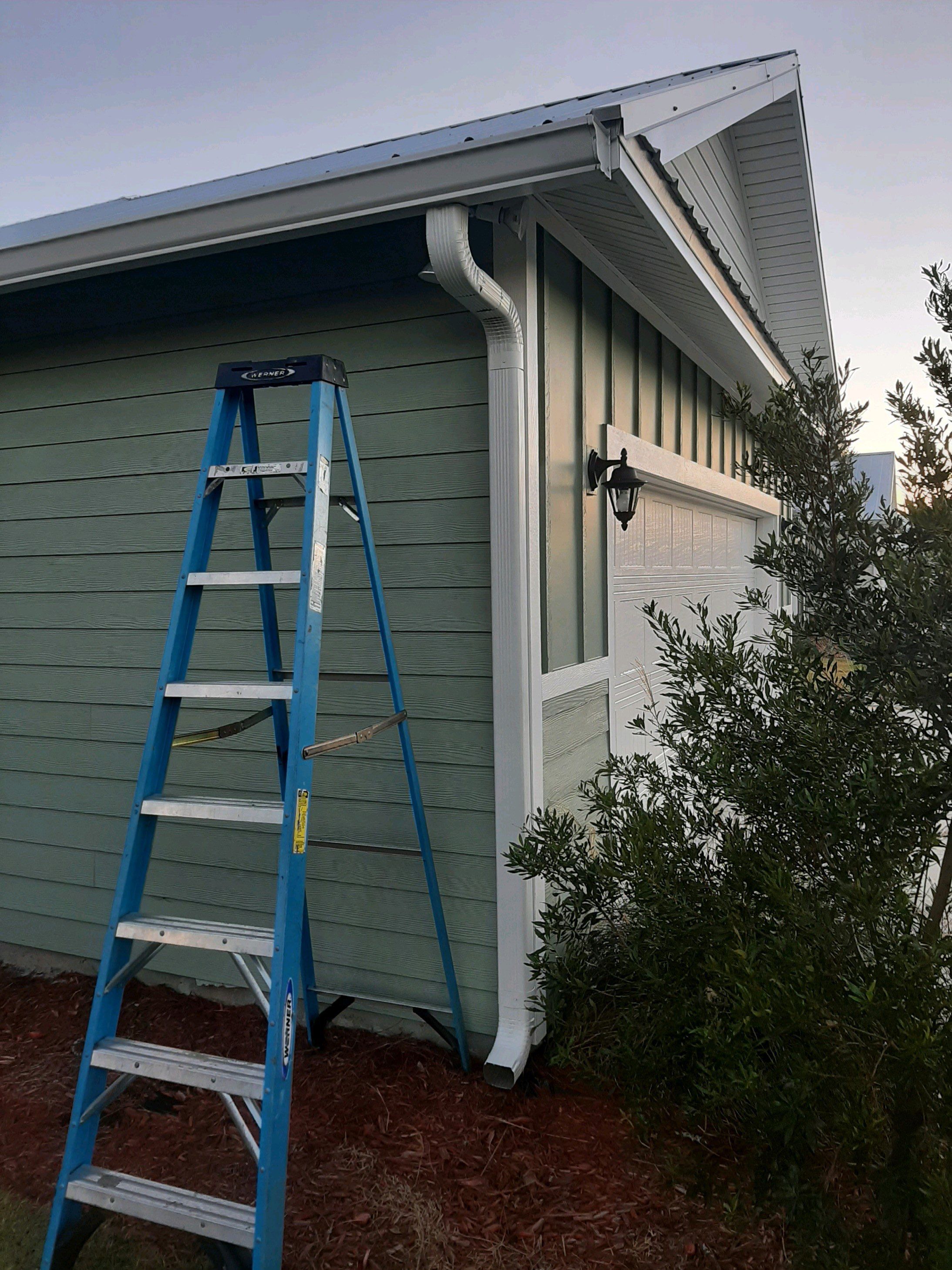 White K-Style Gutter Installation by Gutter Professors